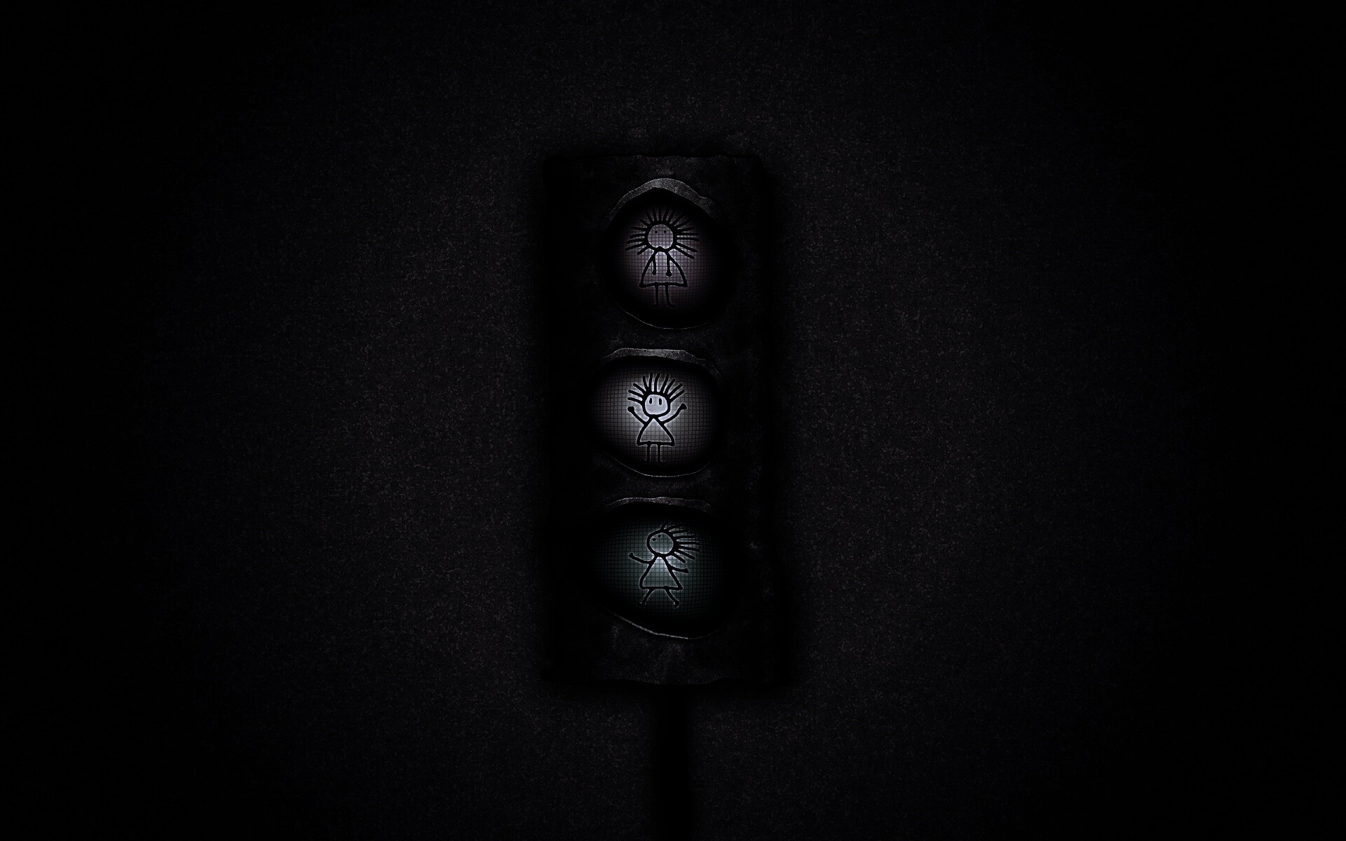 Нарисованный светофор обои