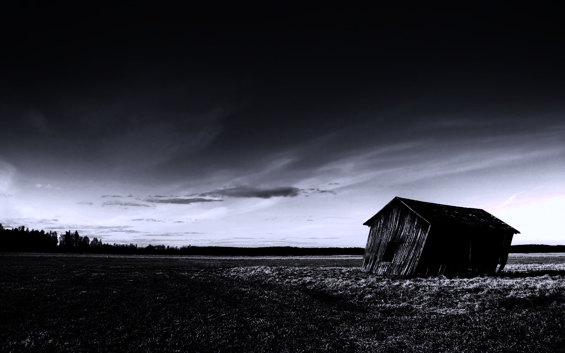 Покосившийся сарай обои