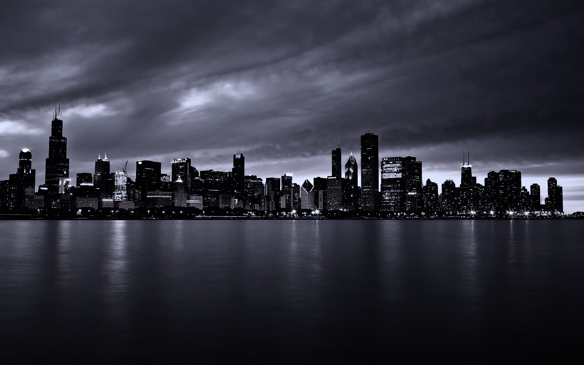 Чикаго с воды обои