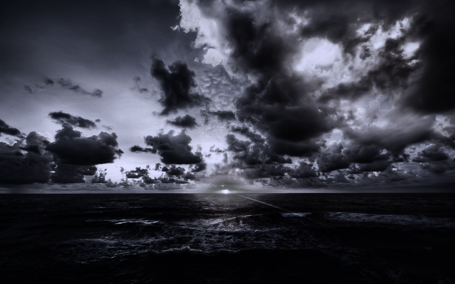 Закат на море обои