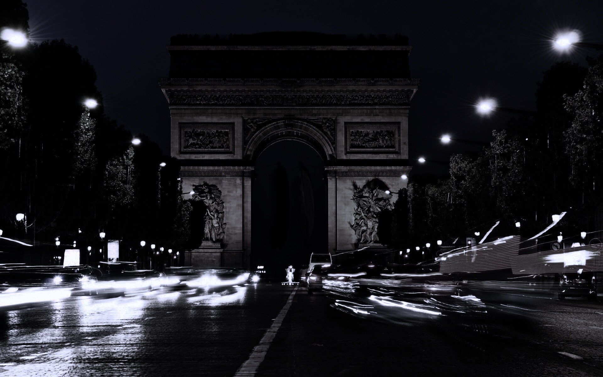 Арка на елисейских полях обои