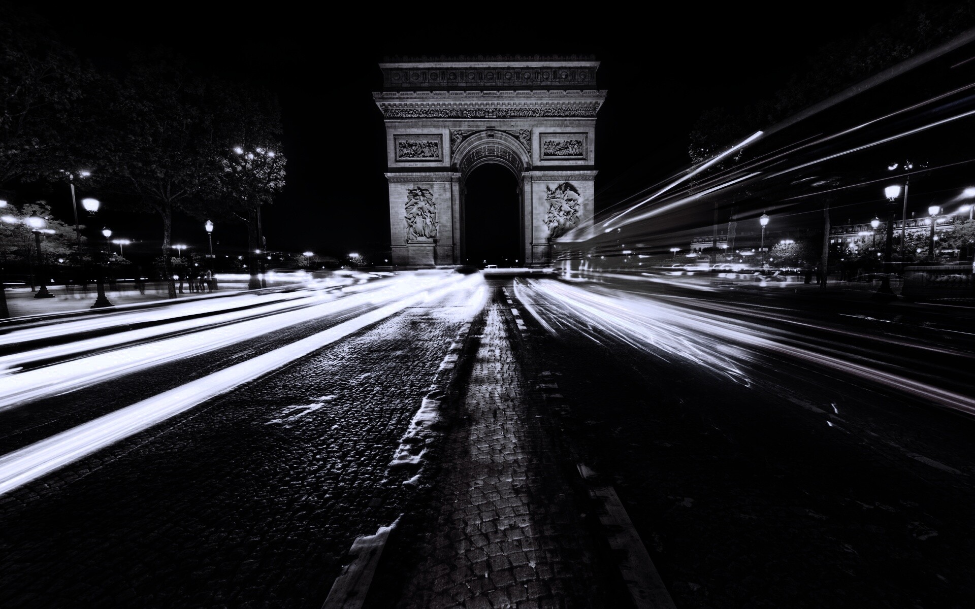 Елисейские поля с Триумфальной аркой обои