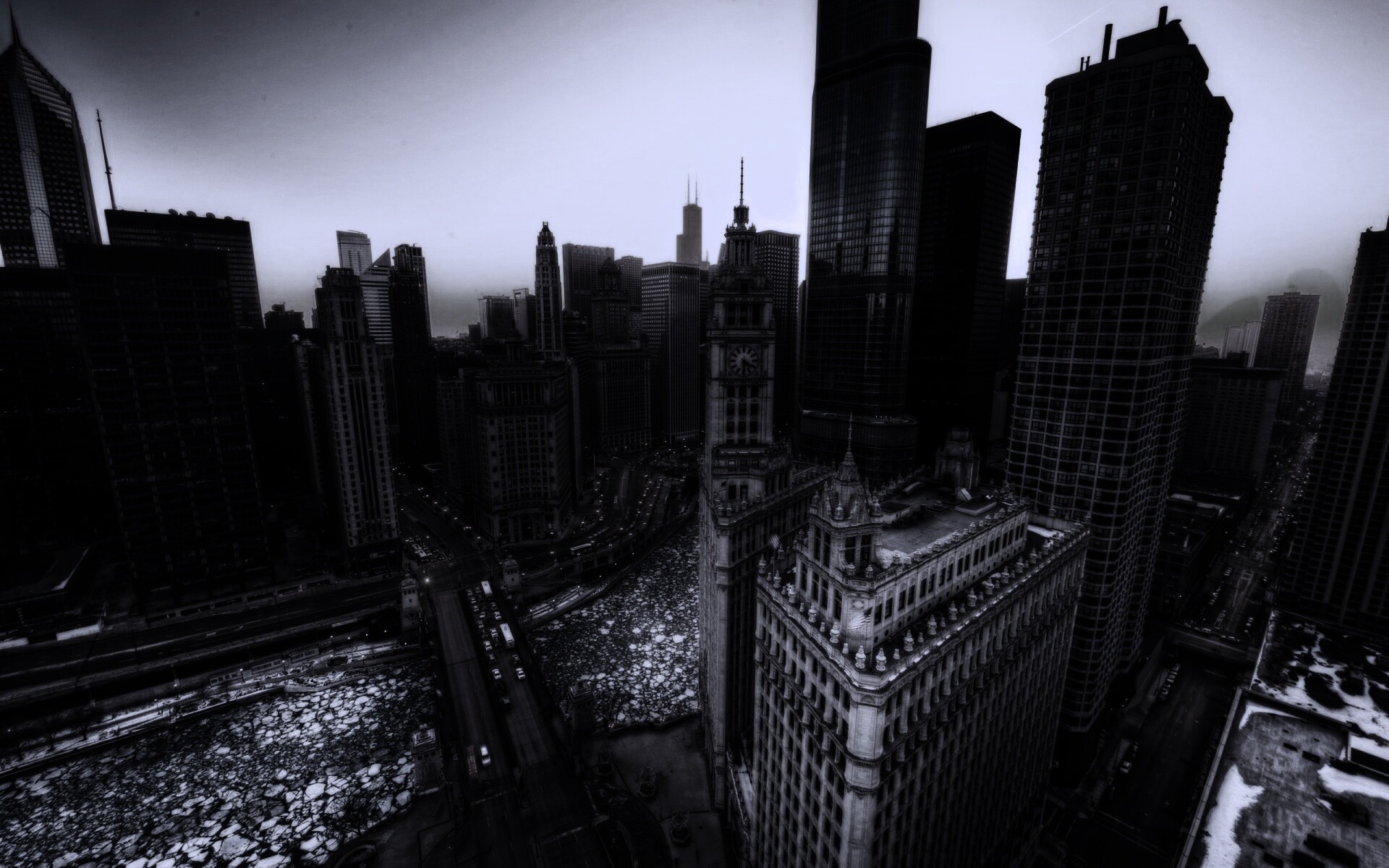 Вид на город обои