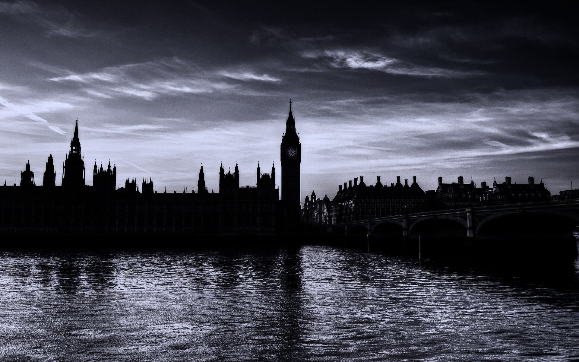 Биг-Бен на берегу Темзы обои