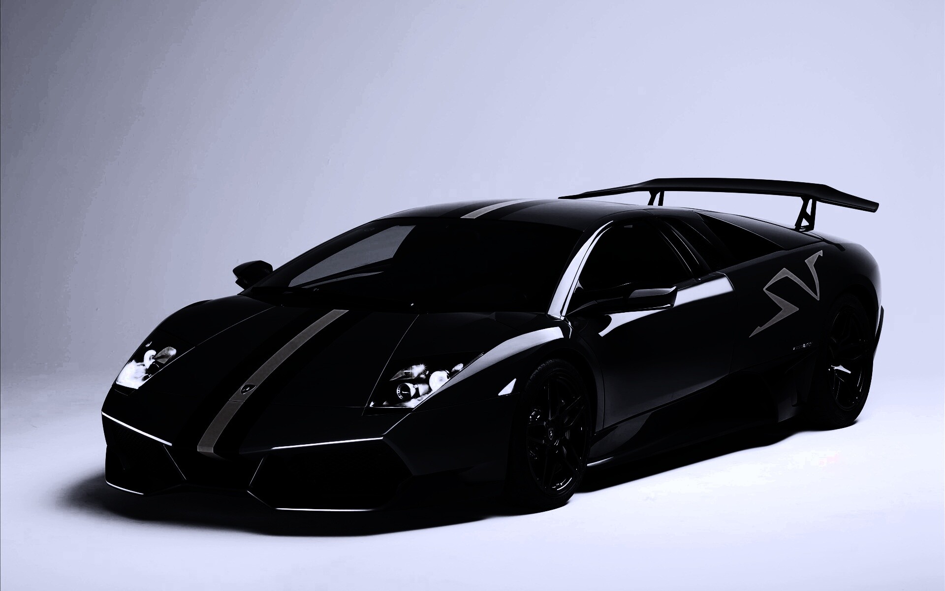 Черная Ламборджини обои