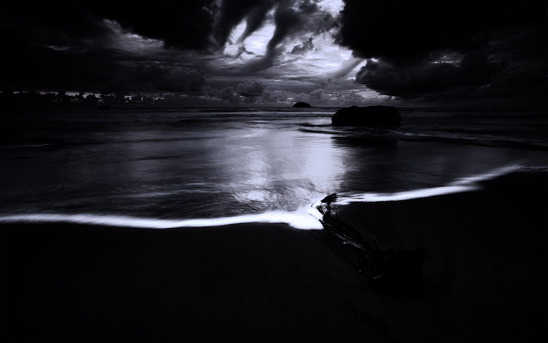 Коряга на пляже обои