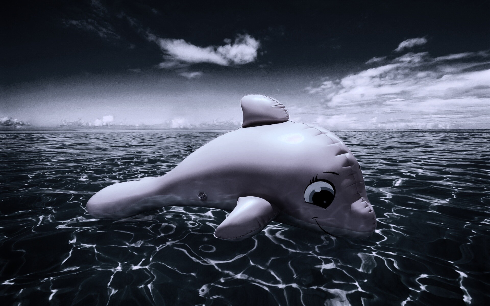 Надувной розовый дельфин обои