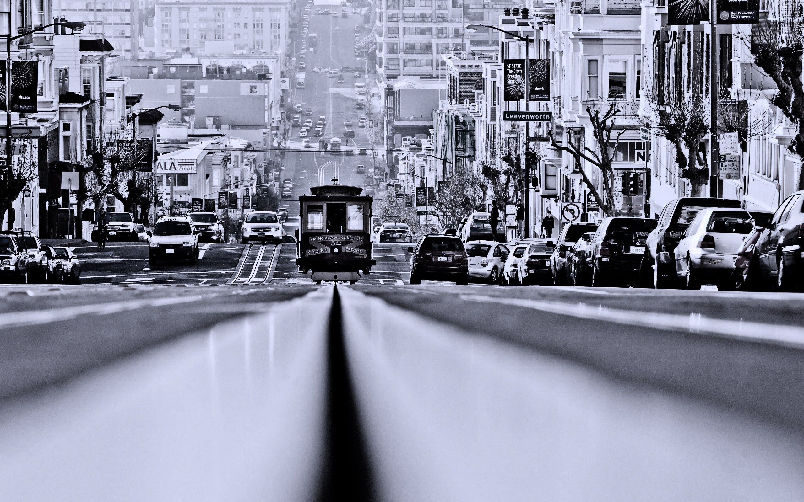 Утро в городе обои