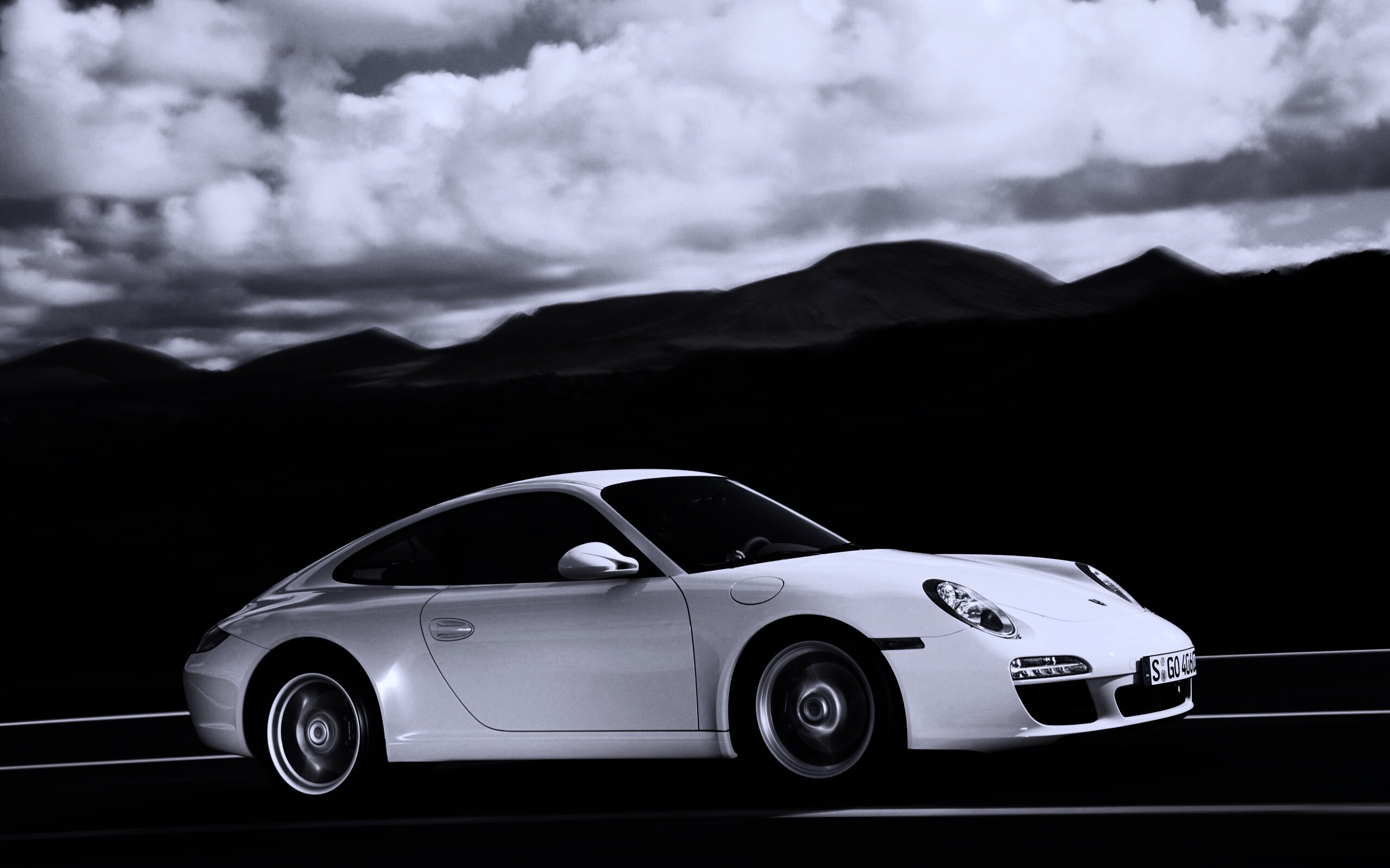 Белый порш обои