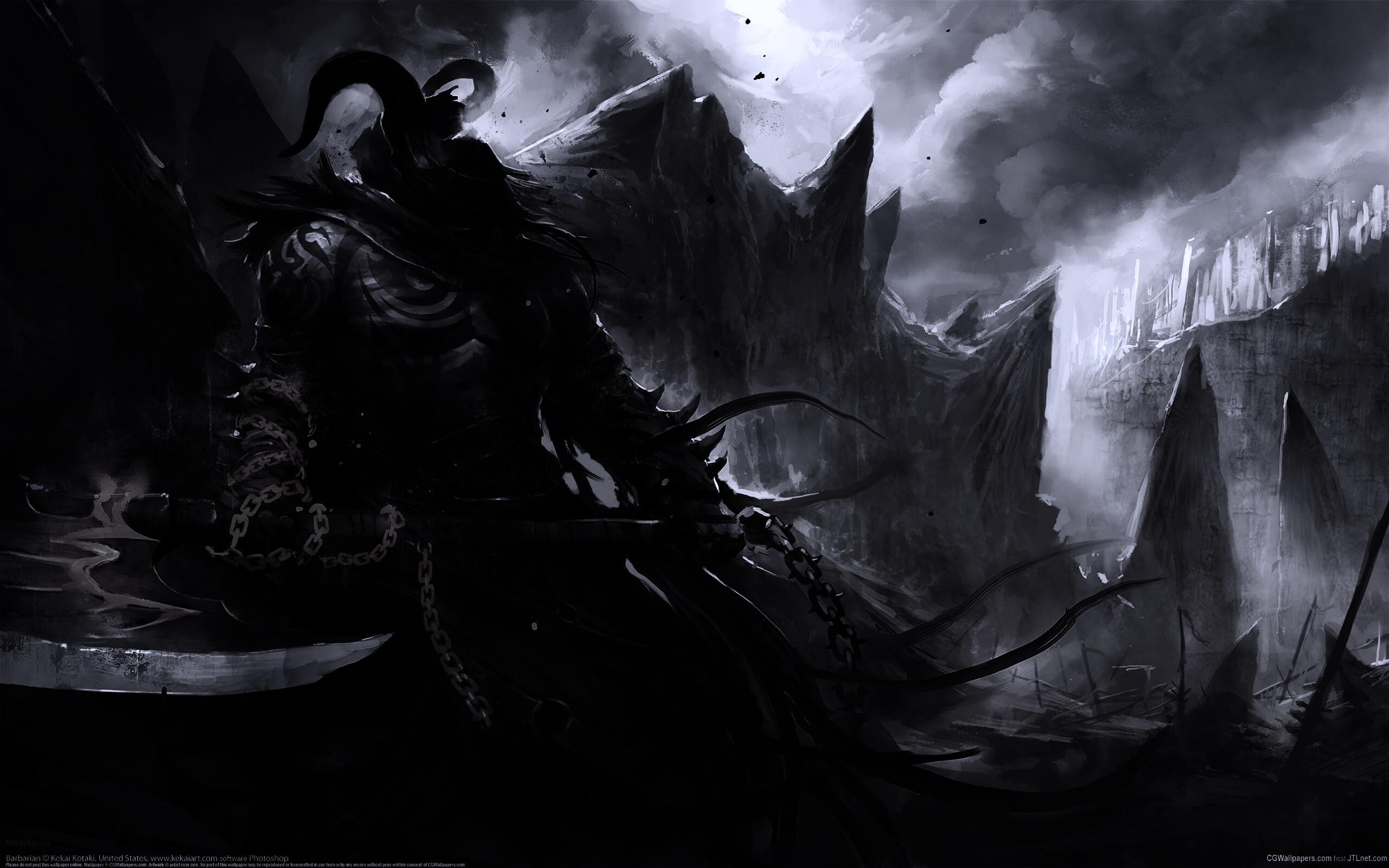 Демон с топором обои