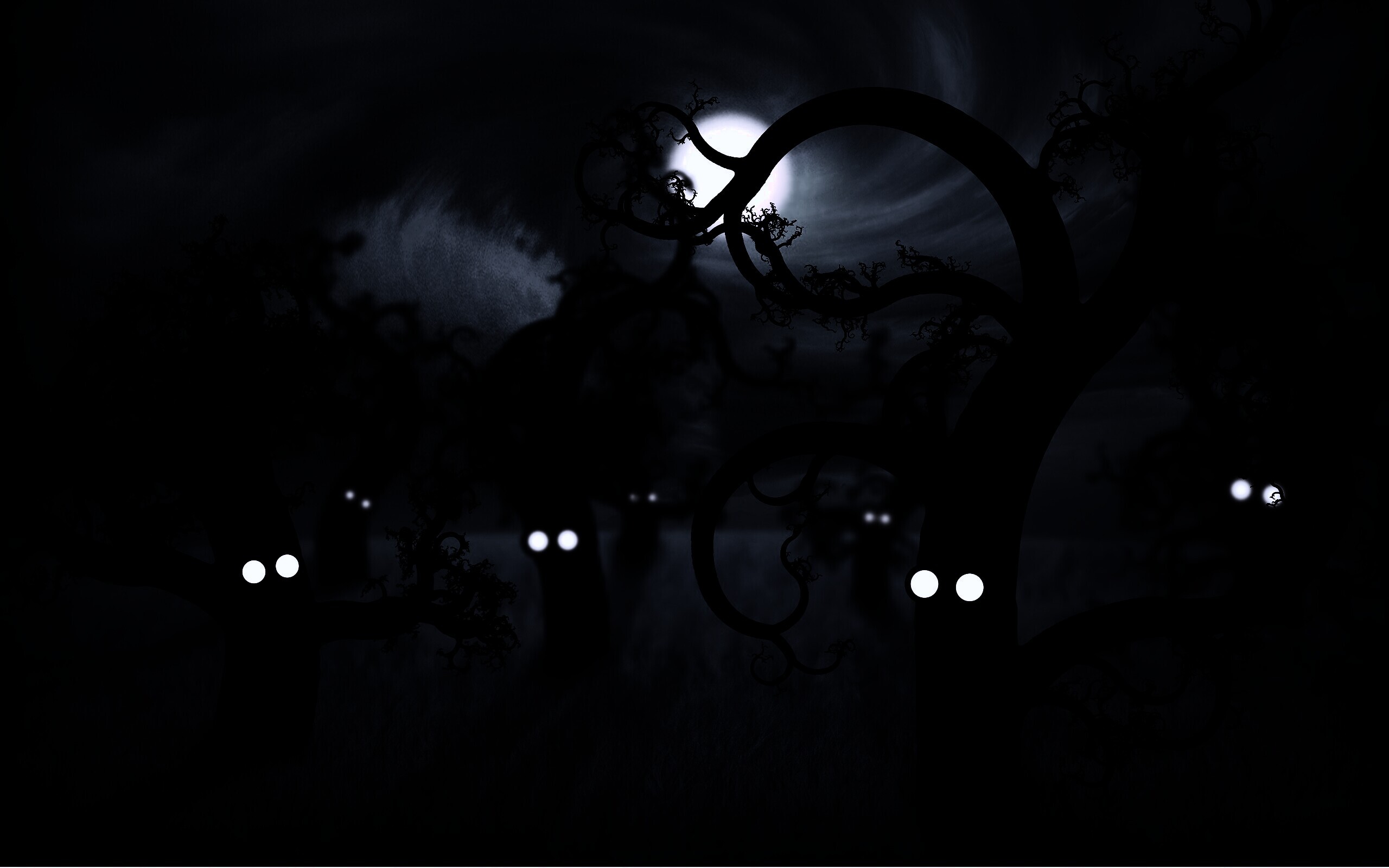 Страшно ночью в лесу обои