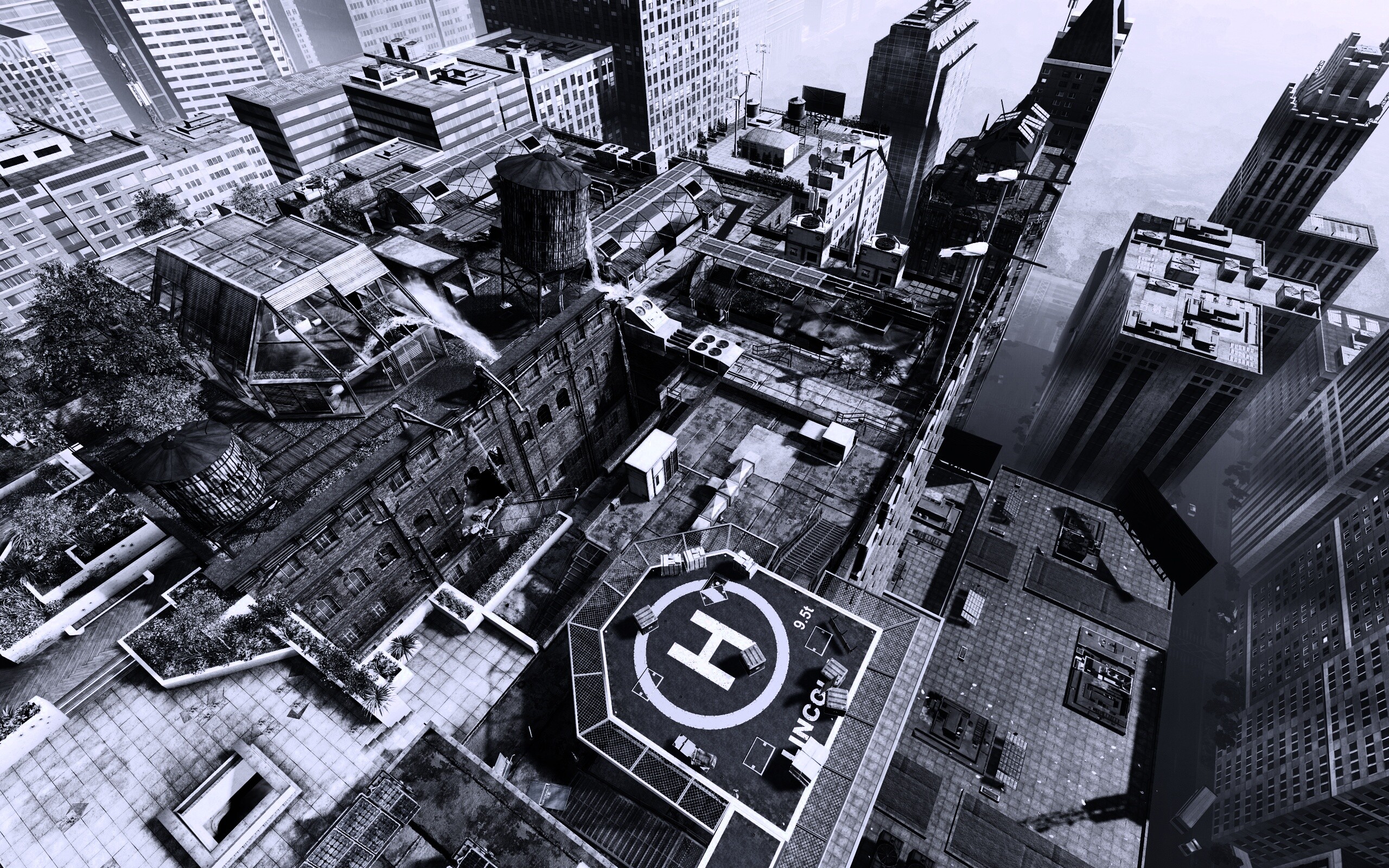 Вид сверху на карту уровня из Crysis 2 обои