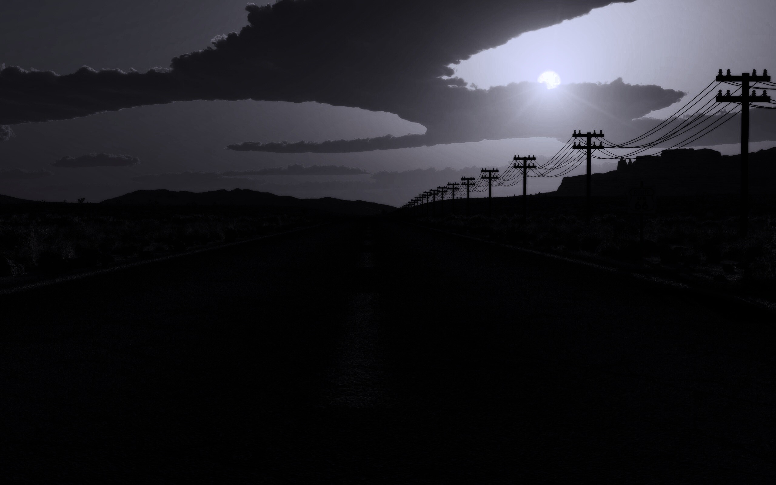 Дорога в пустыне обои