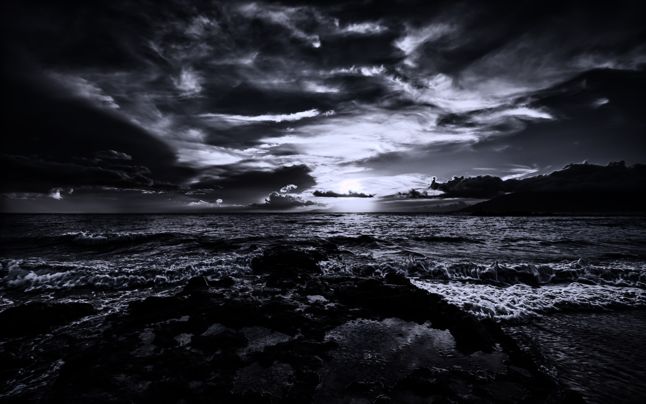 Закат на море обои