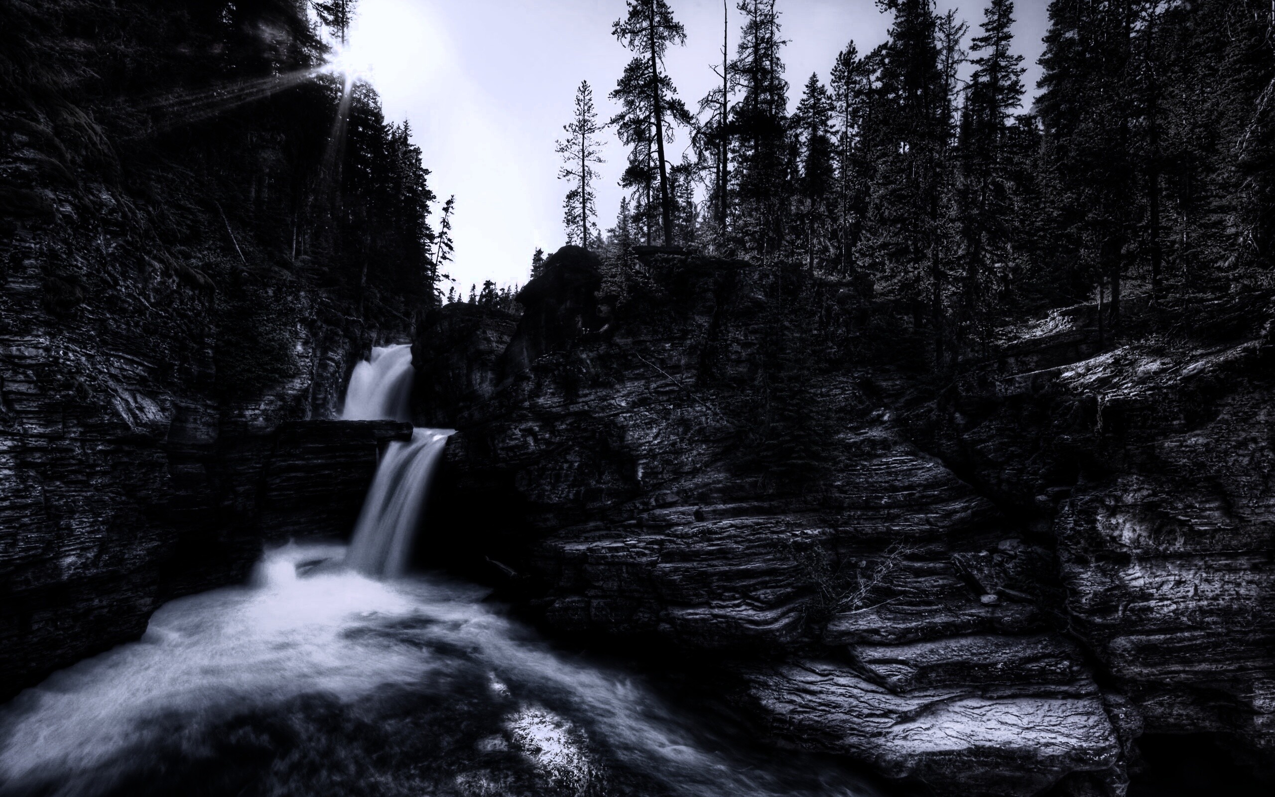 Горные водопады обои