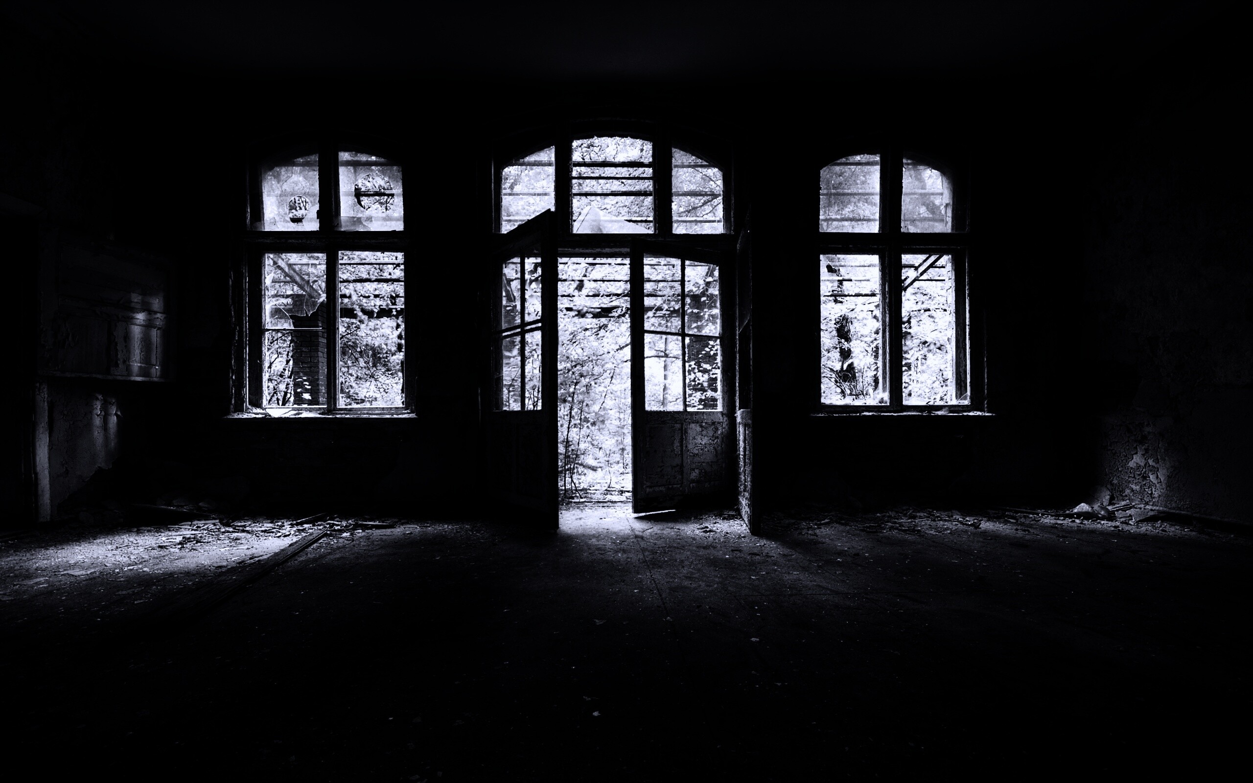 Комната в заброшенном здании обои