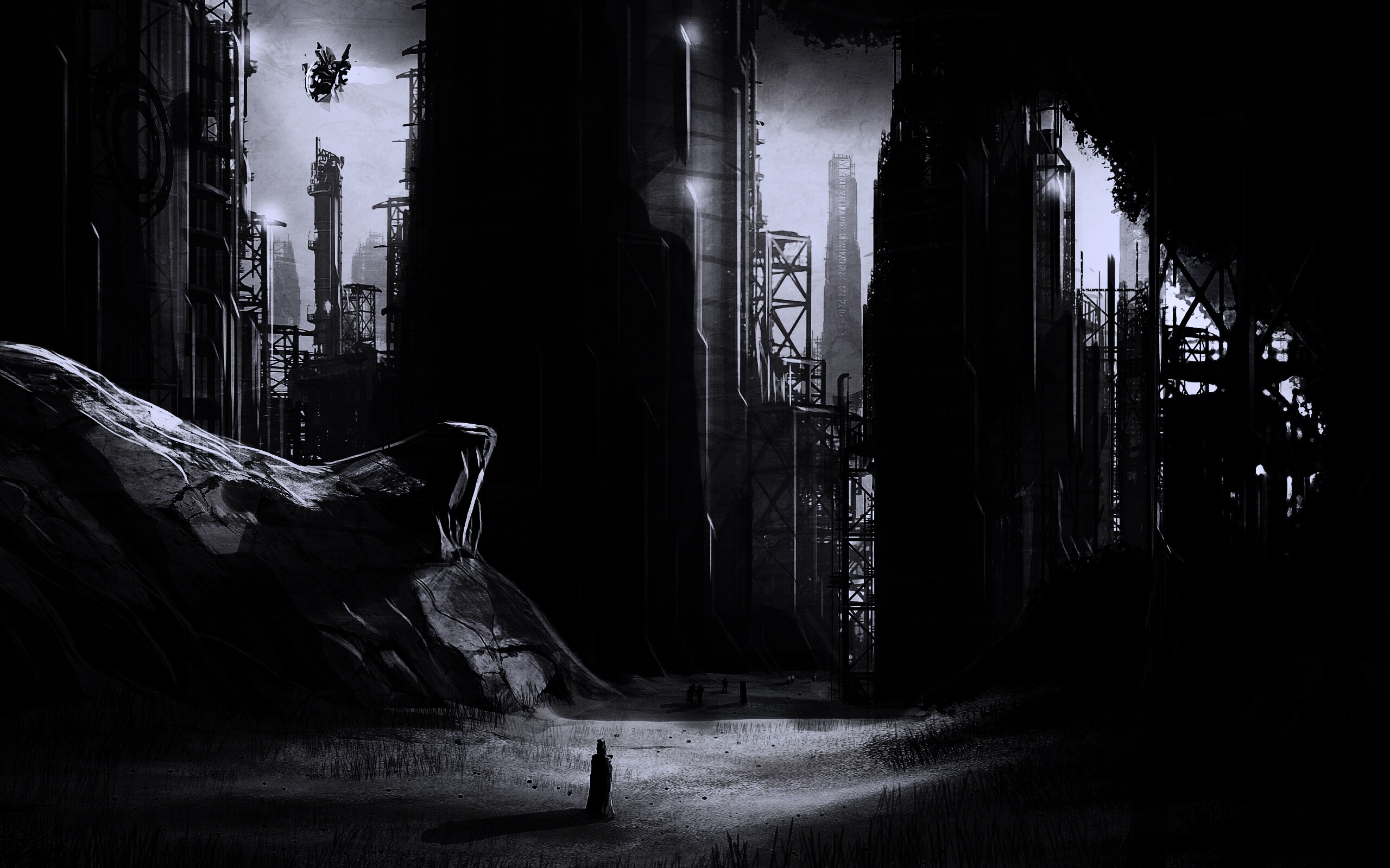 Технократический город обои