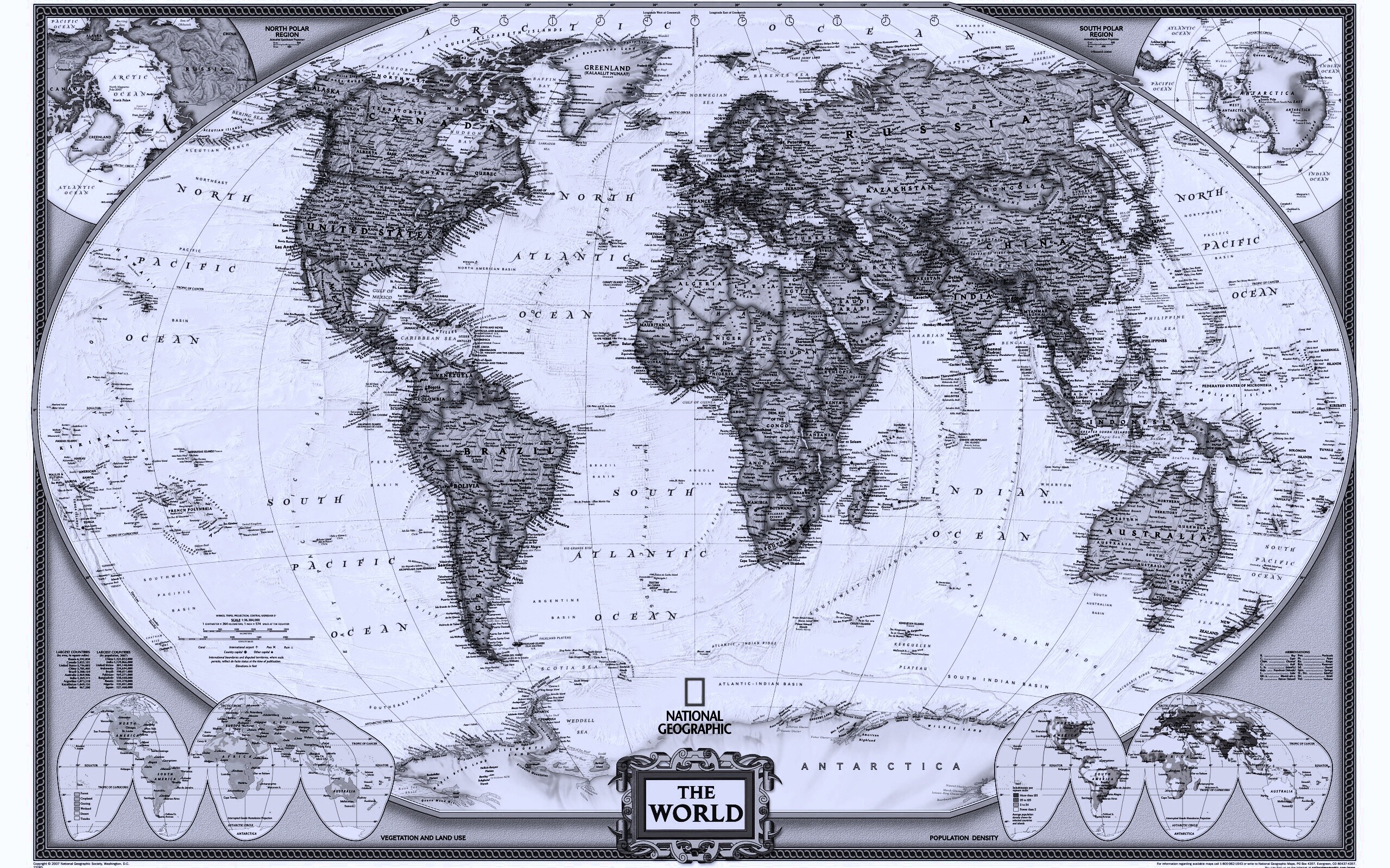 Карта мира от National Geografic обои