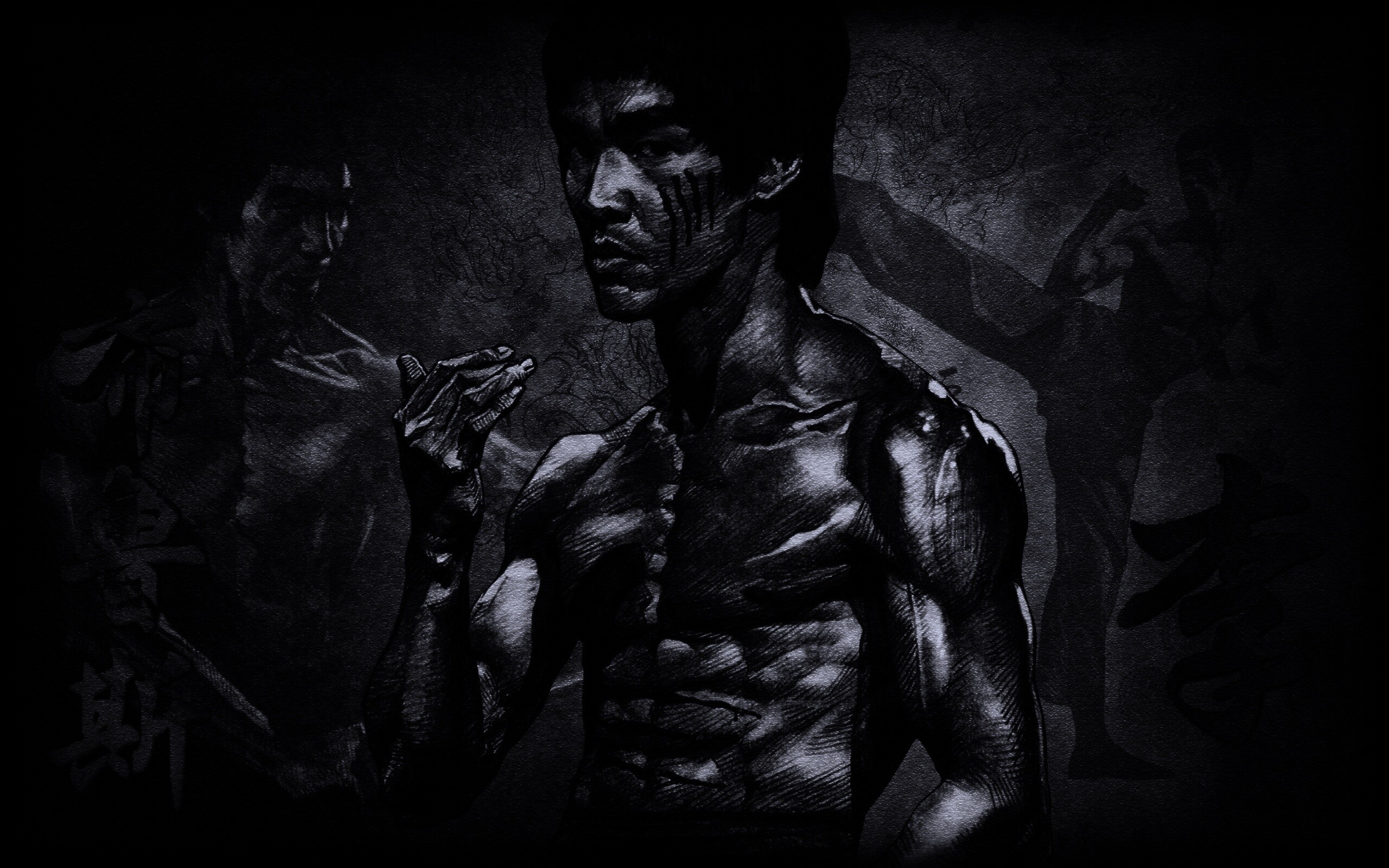 Портрет Брюса Ли обои