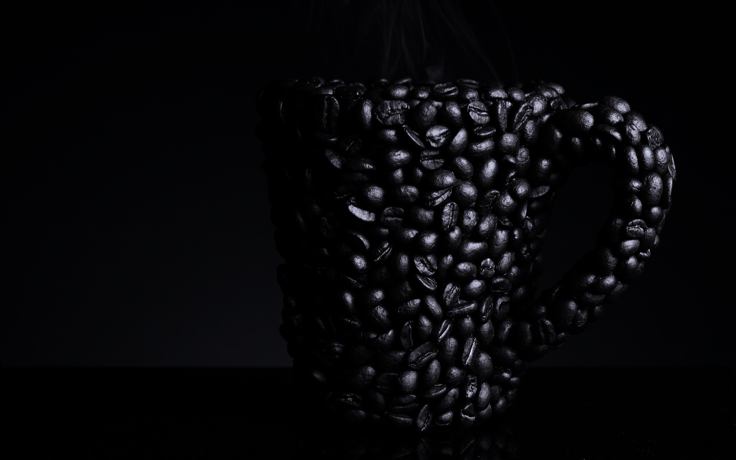 Кружка из кофейных зерен обои