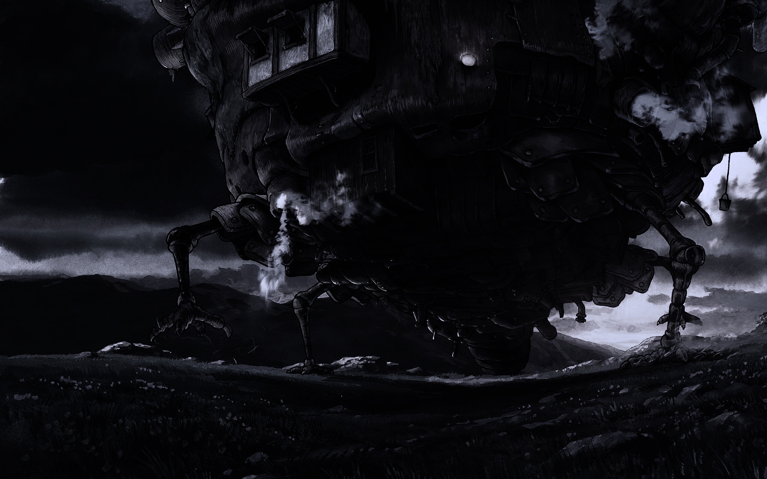 Ходячий замок в движении обои