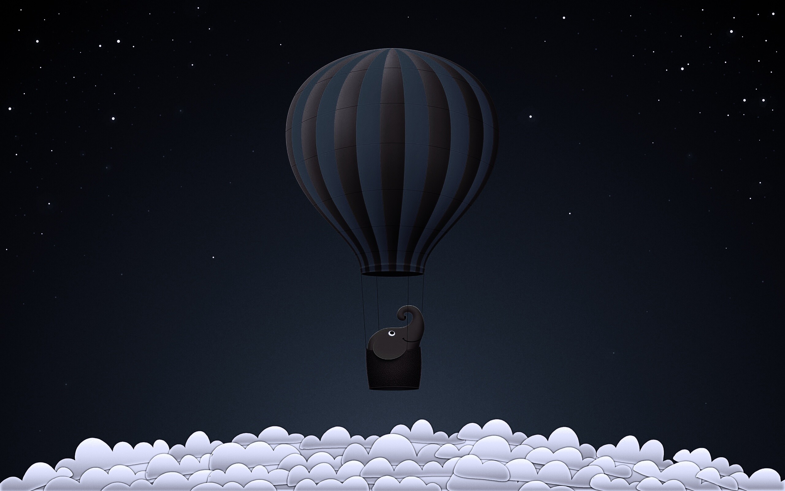 Слон на воздушном шаре обои