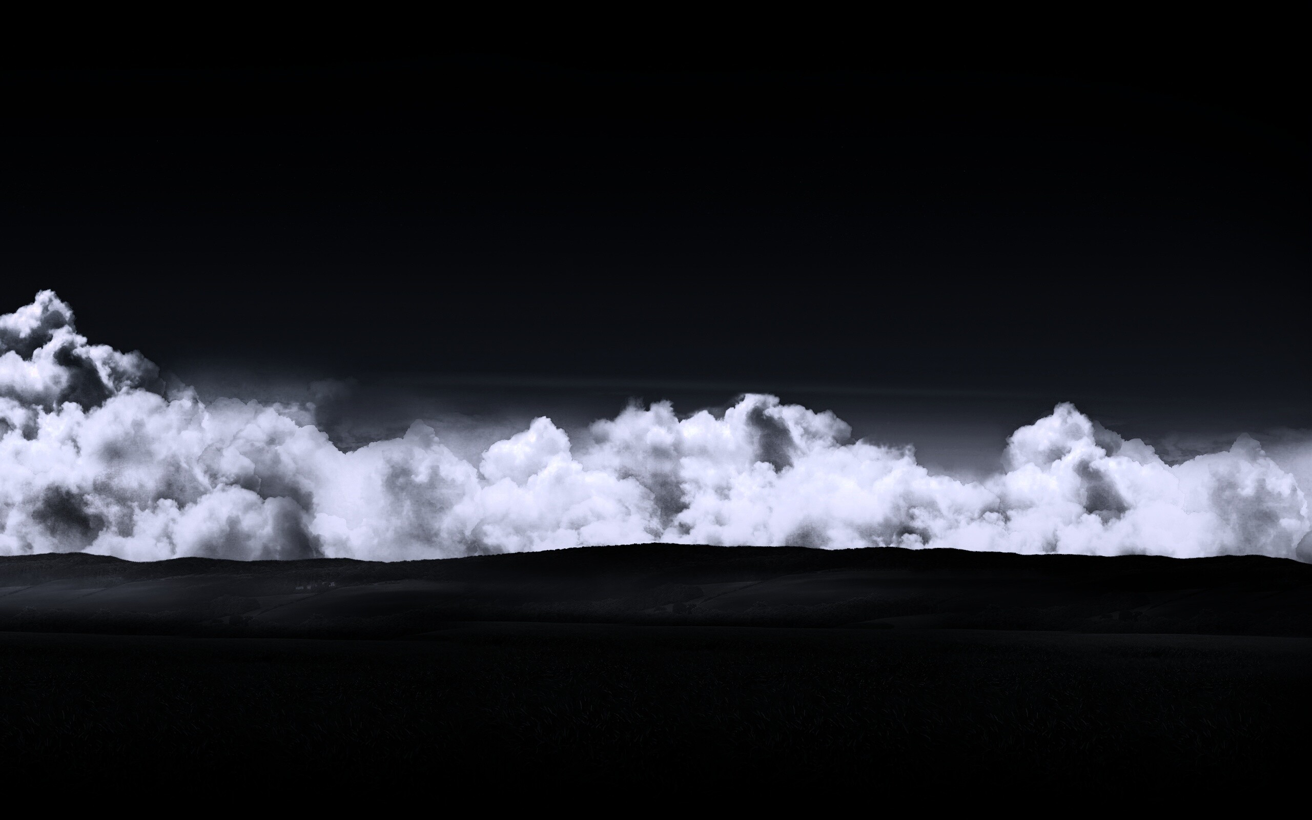 Облака у самой земли обои