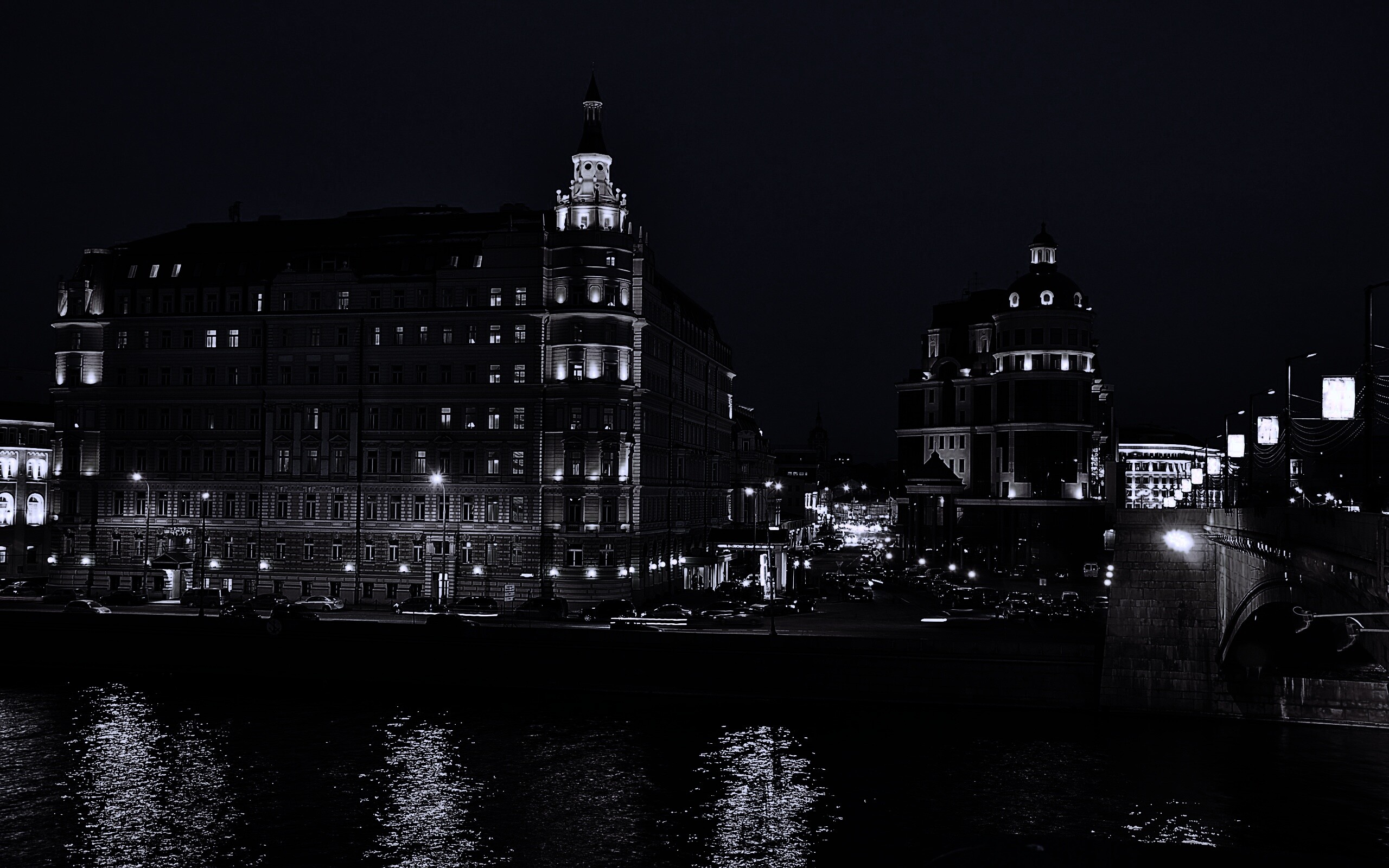 Ночной город обои