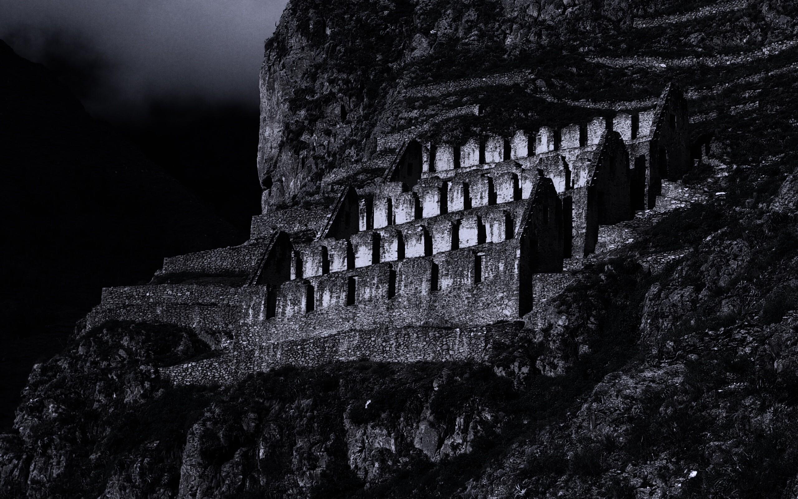 Руины в скалах Перу обои