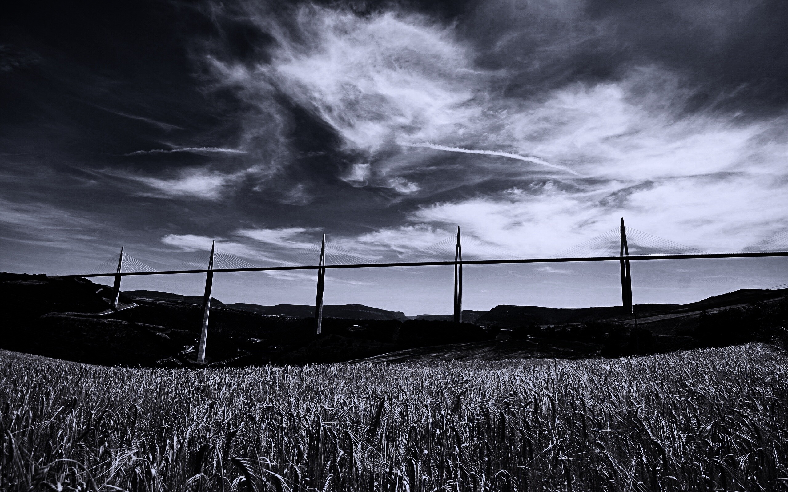 Мост над долиной обои