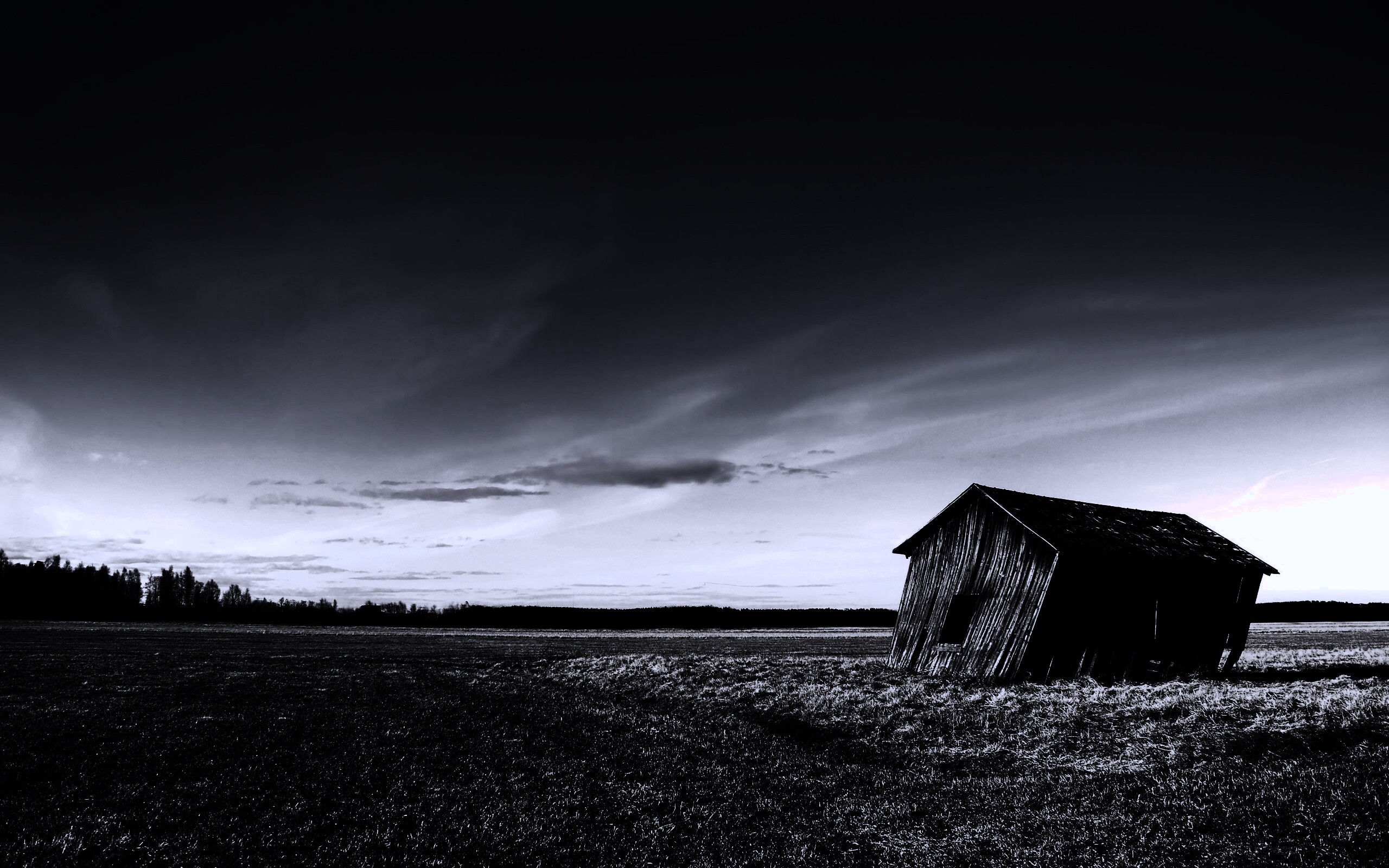 Покосившийся сарай обои