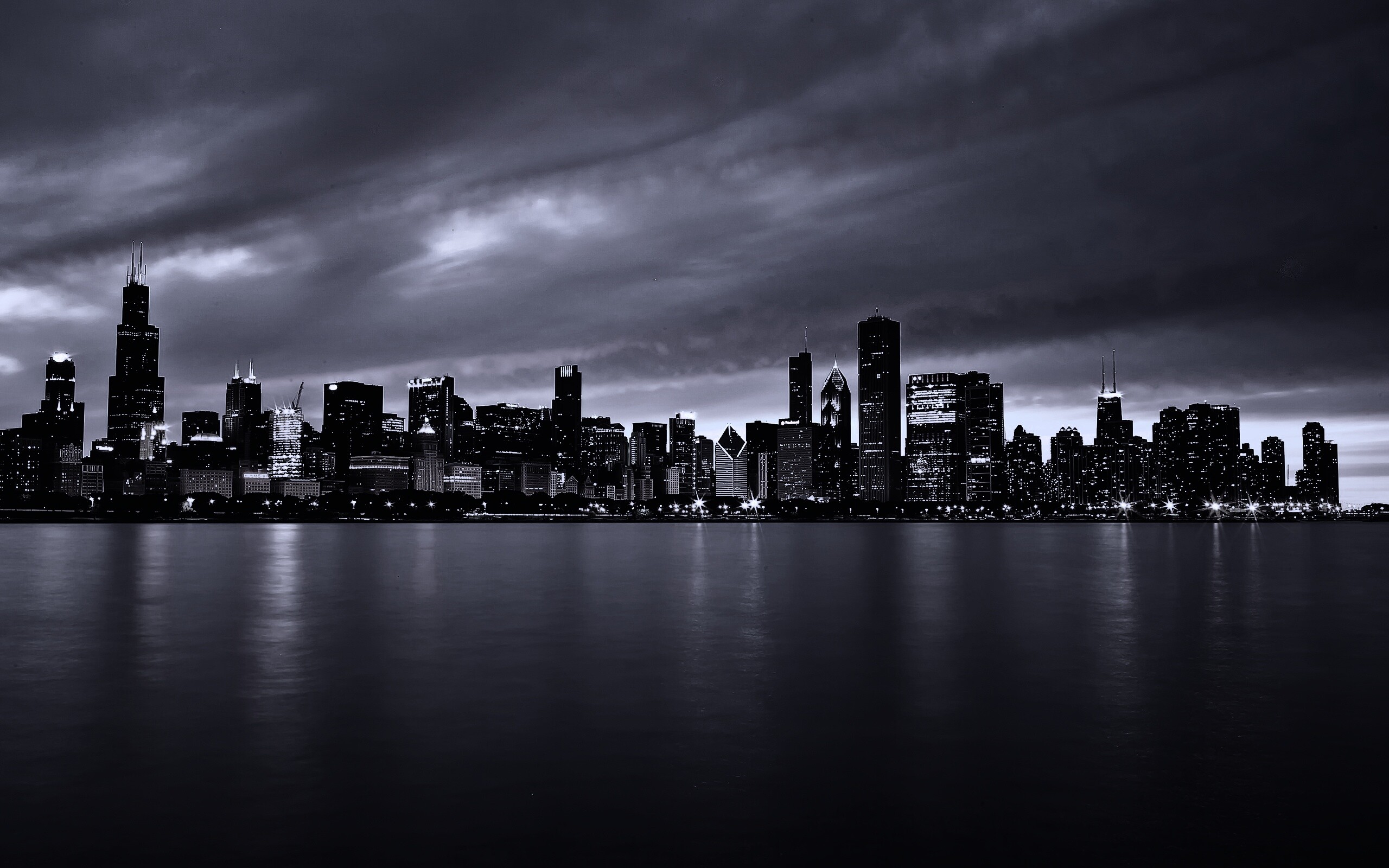 Чикаго с воды обои