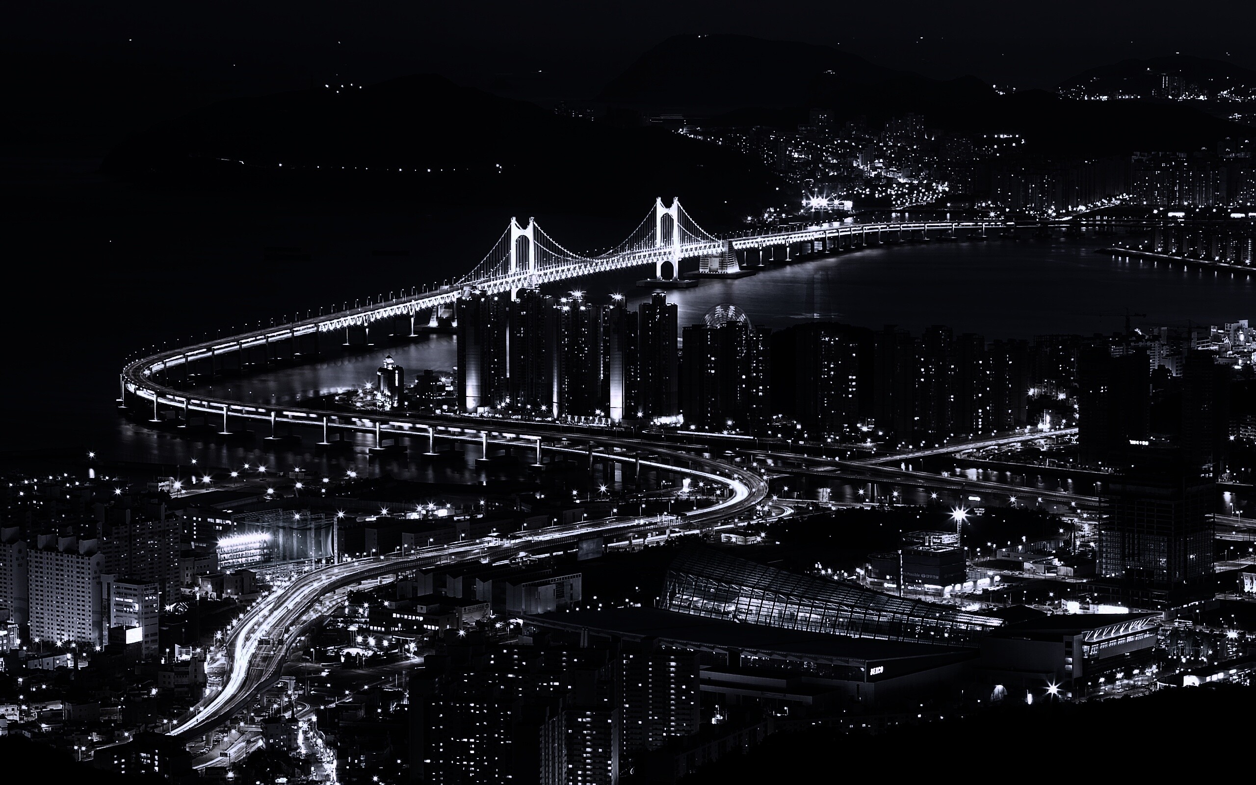 Ночной город обои