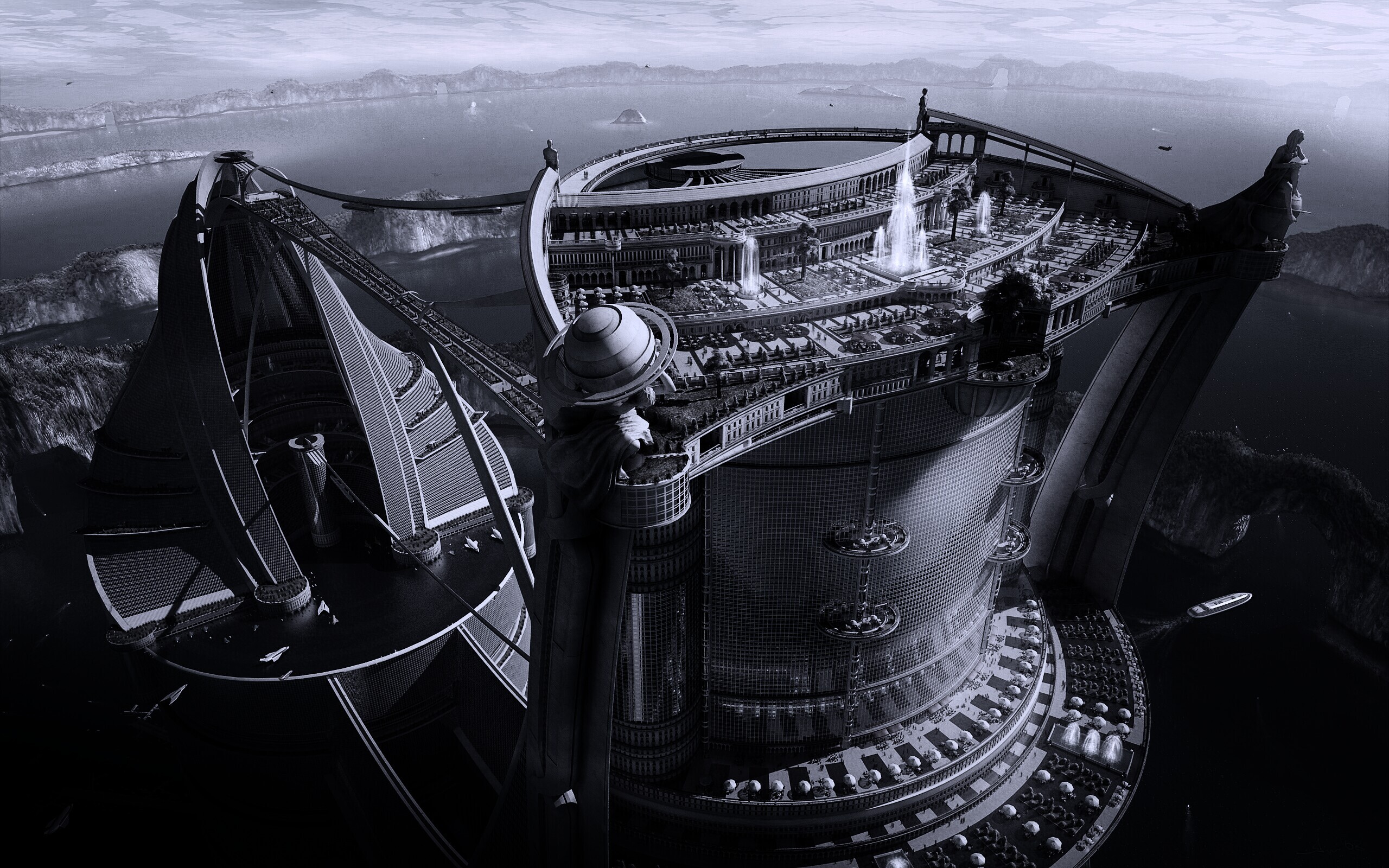 Город будущего обои