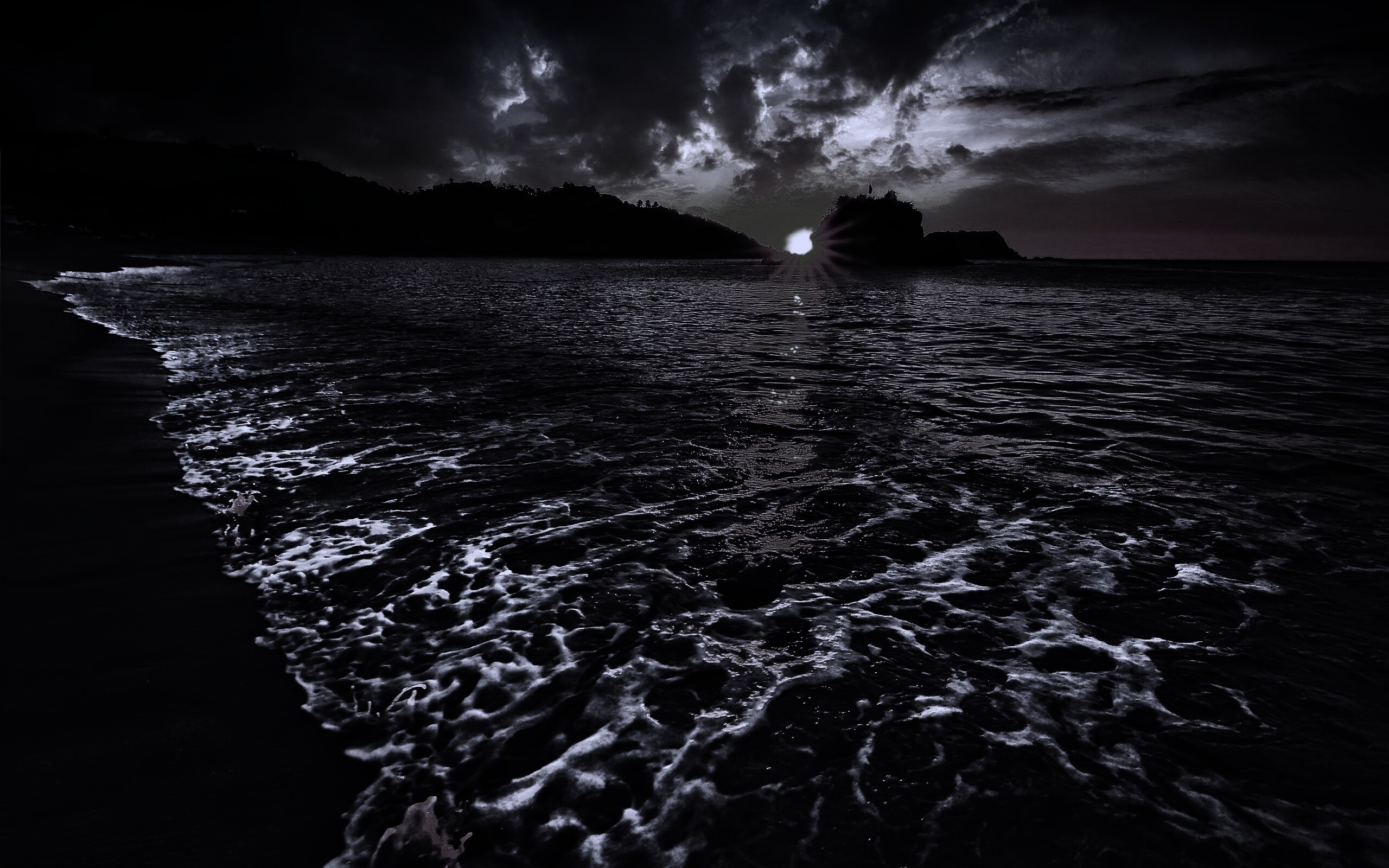 Закат в лагуне обои