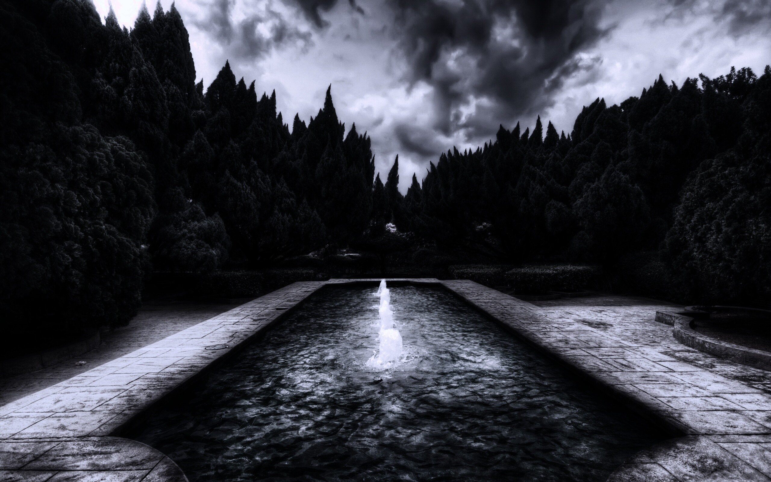 Фонтан в заповеднике обои