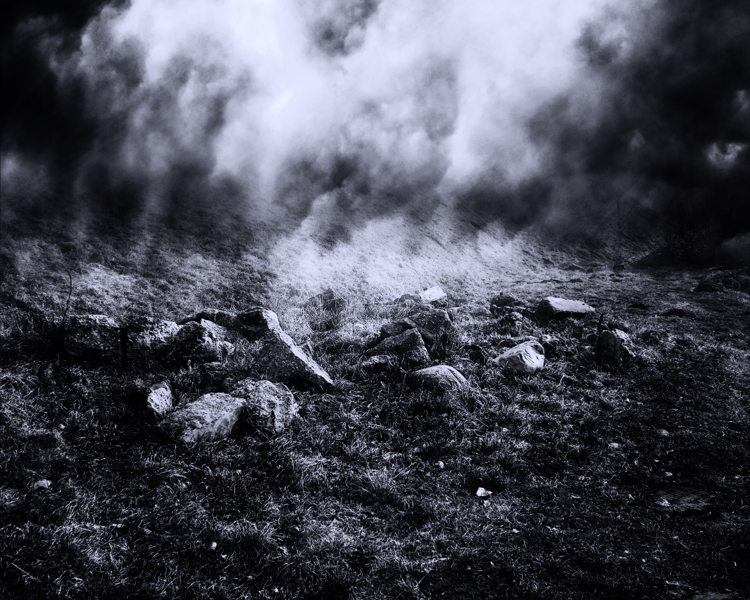 Туман на склоне обои