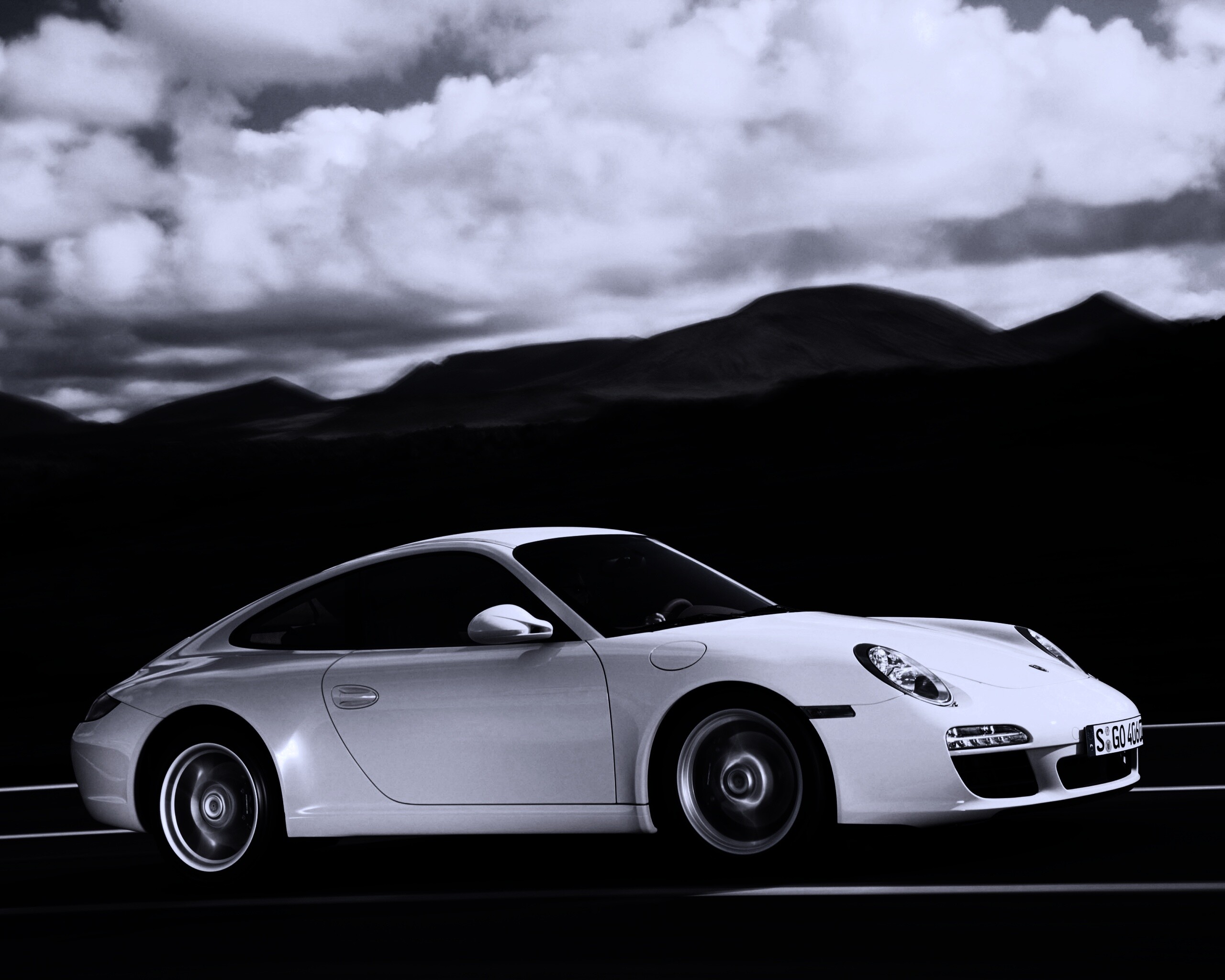 Белый порш обои