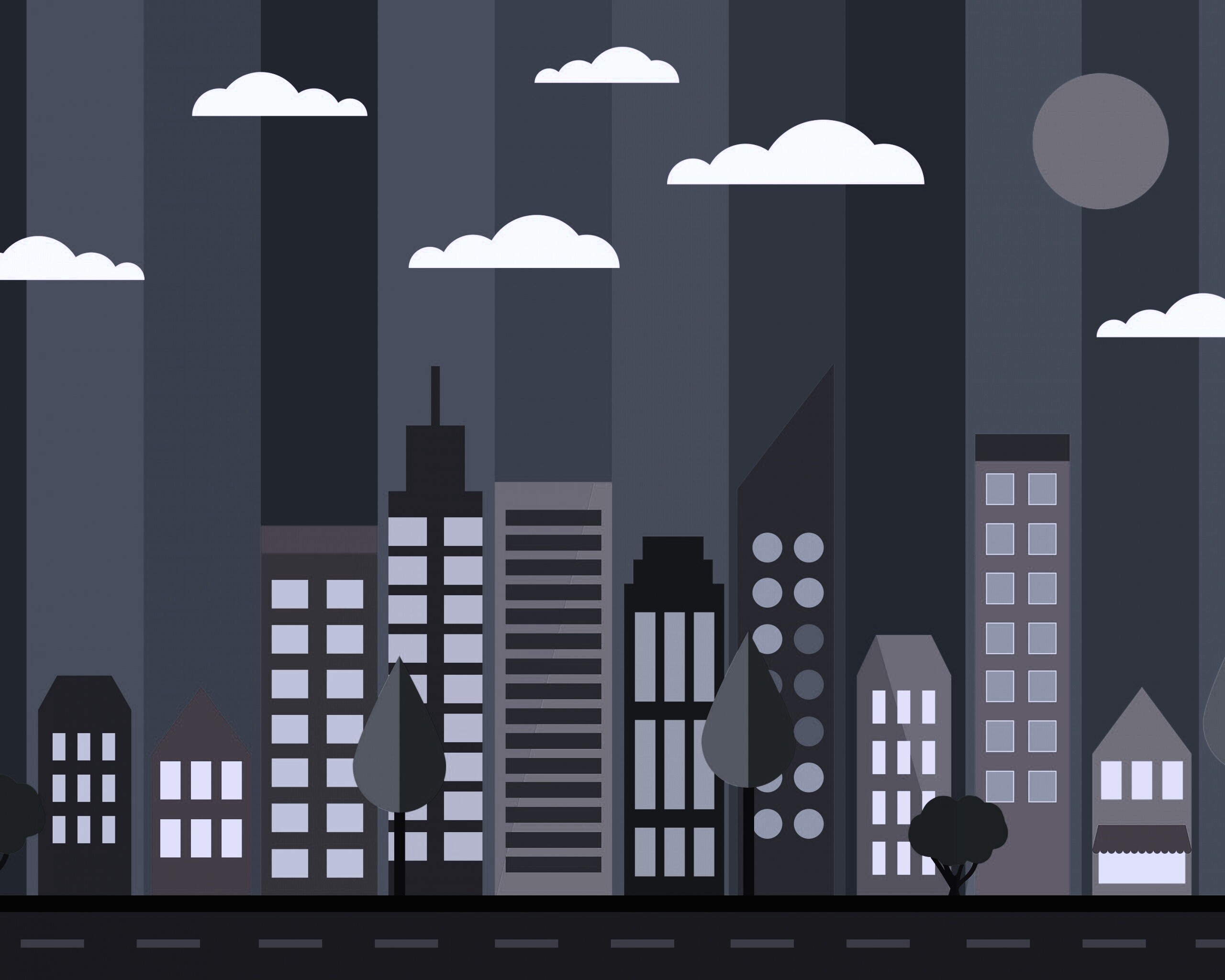 Векторный рисунок города обои