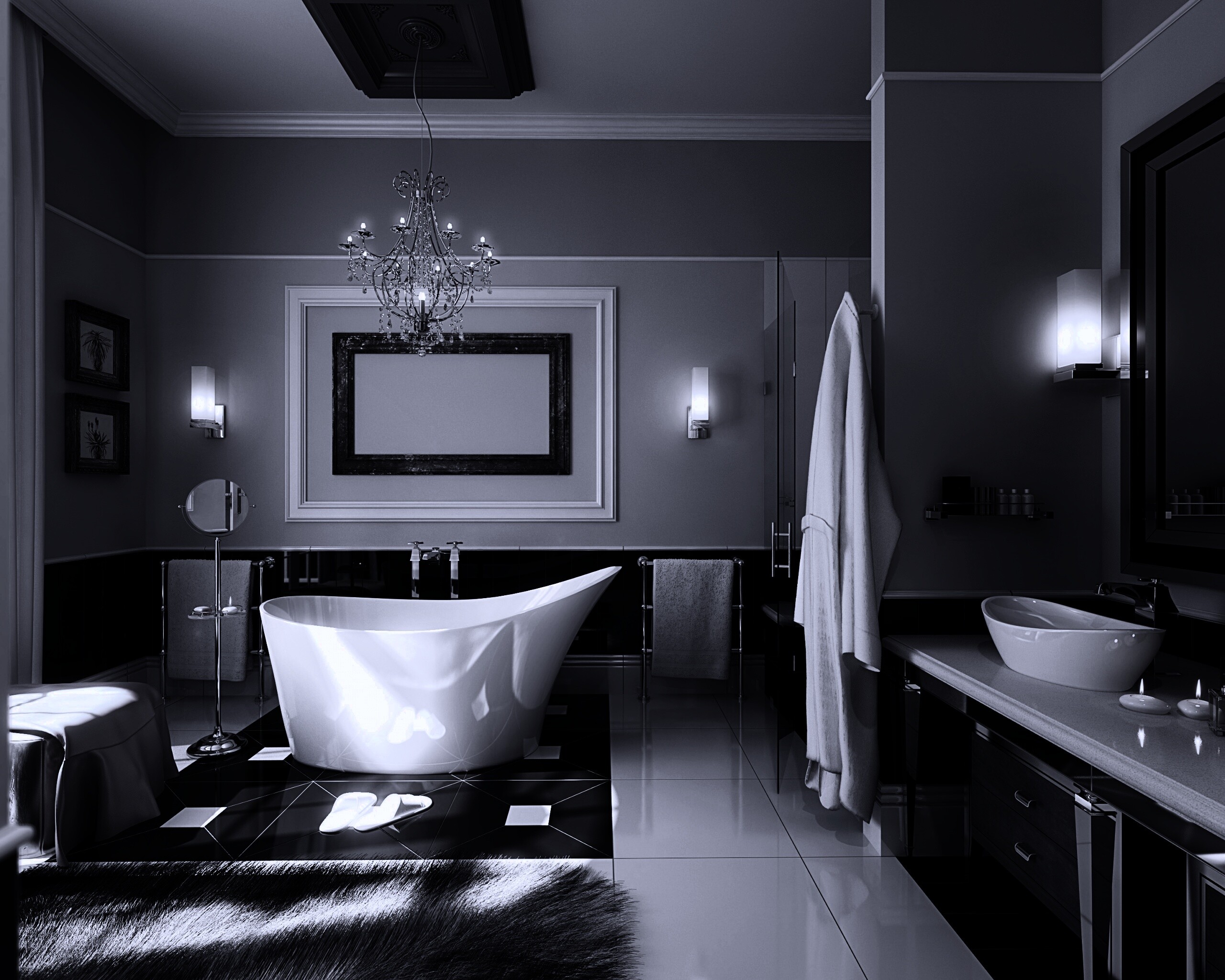 Современная ванна обои