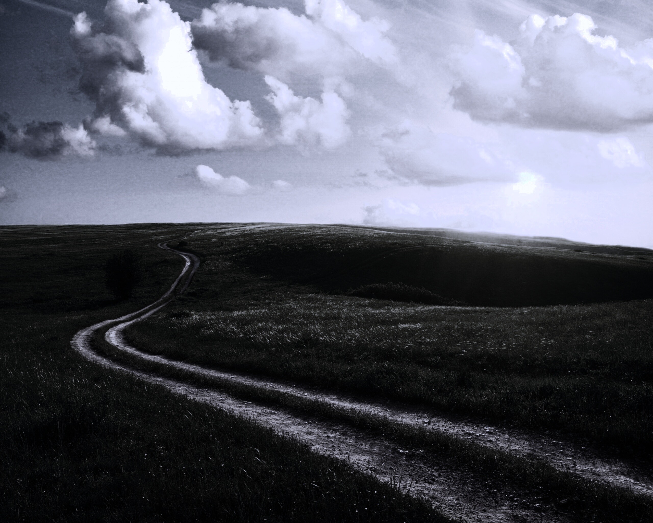 Дорога через луг обои