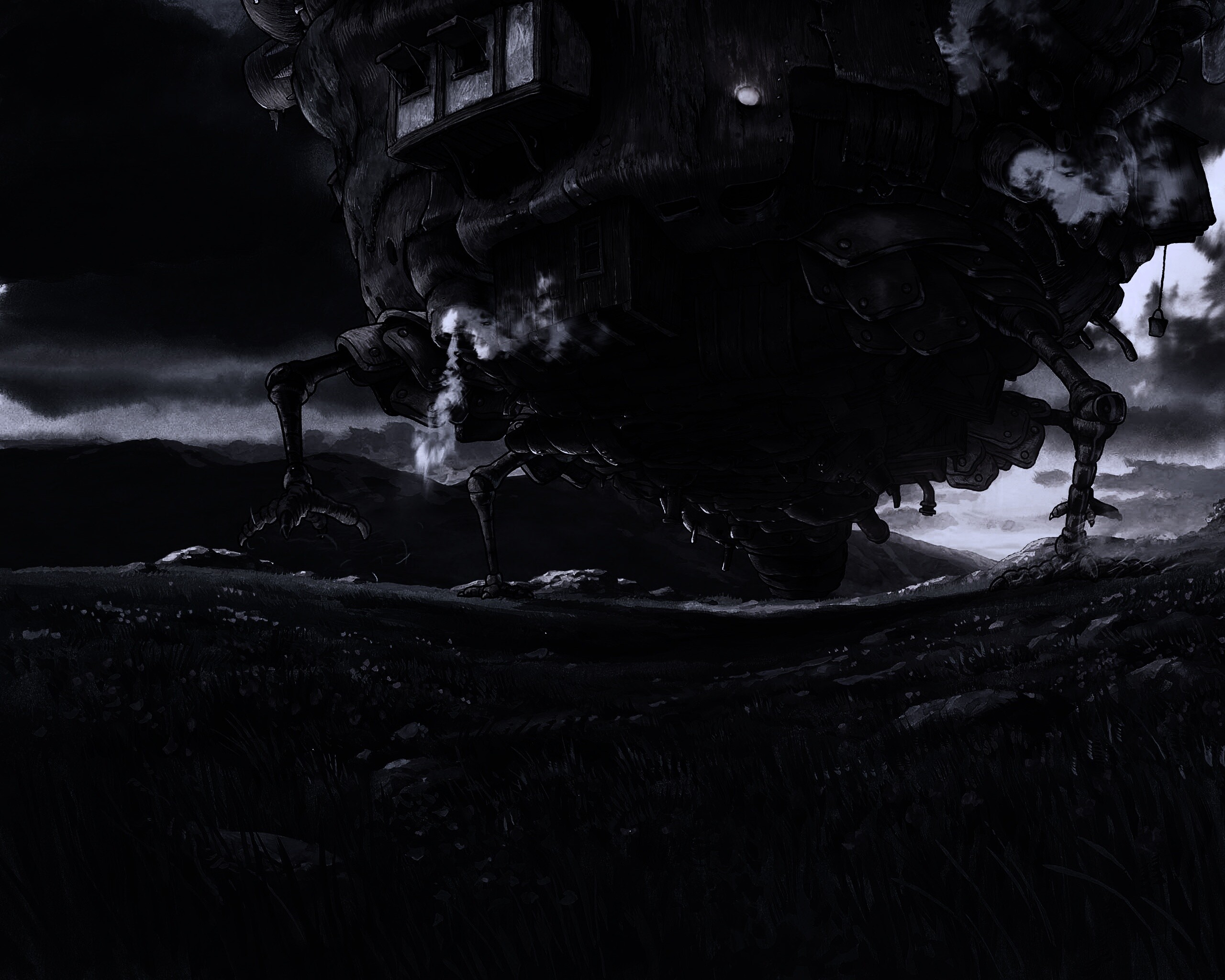 Ходячий замок в движении обои