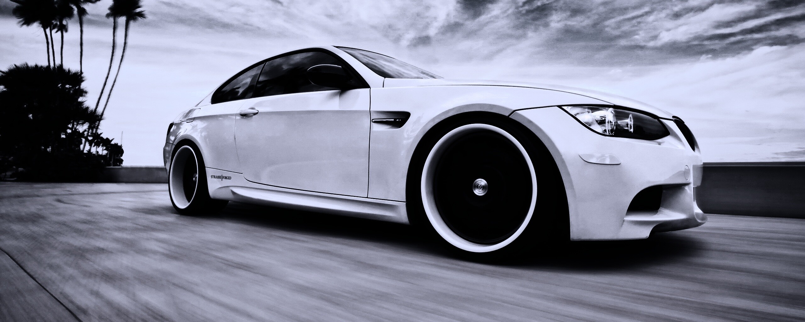 Белый БМВ обои