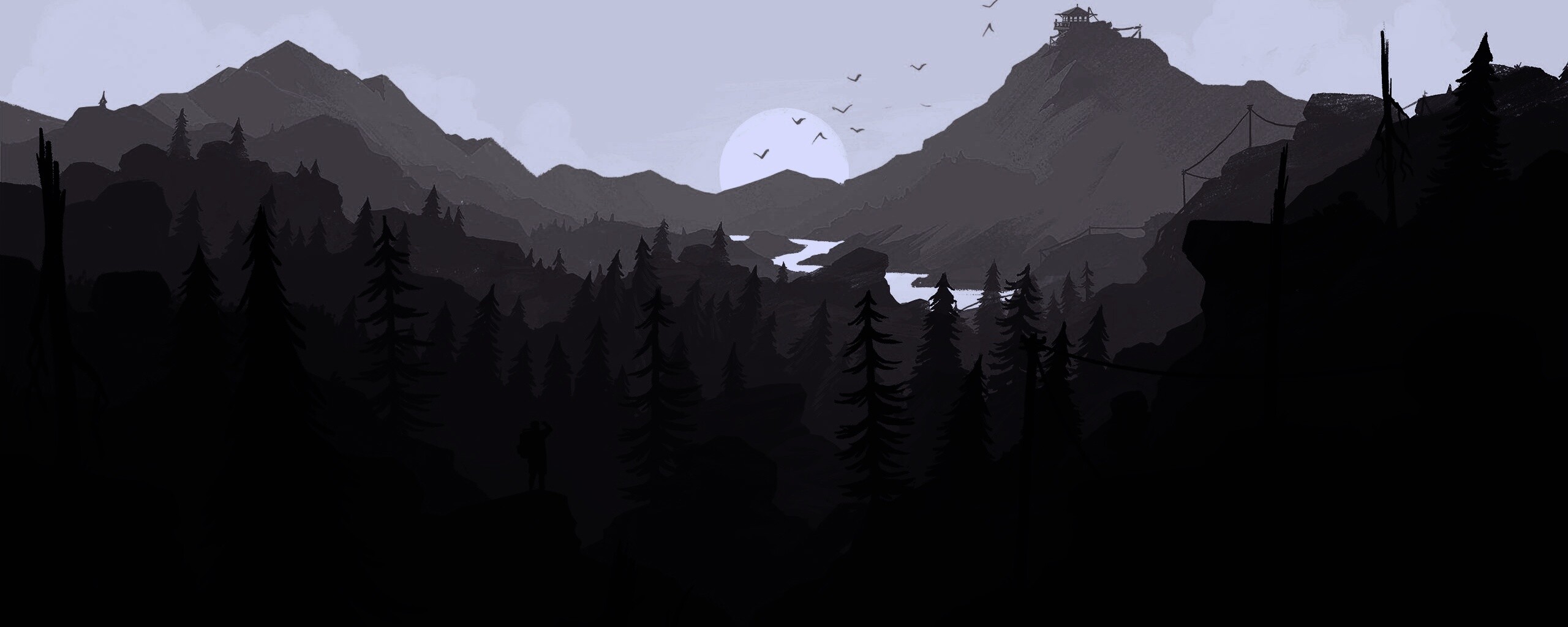 Красный Firewatch обои