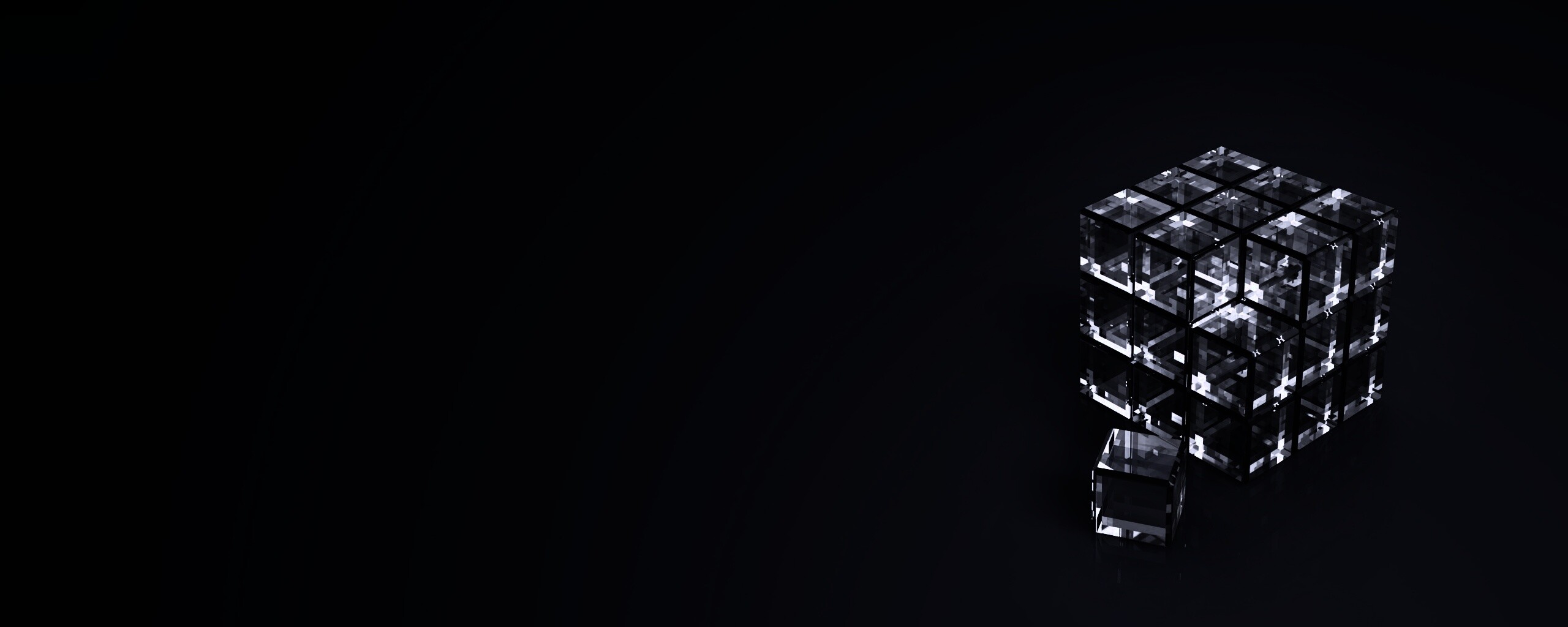 Стеклянный куб обои