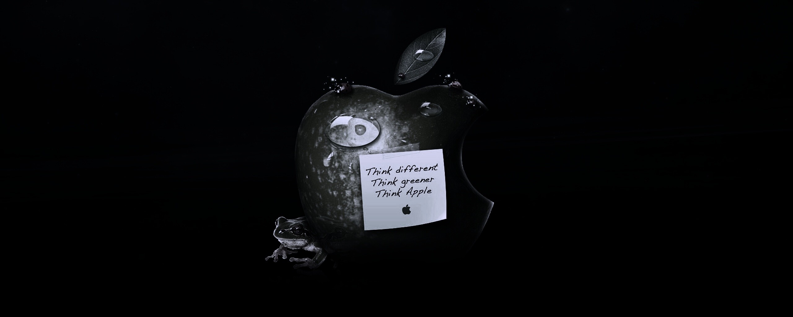 Think different, think greener, think Apple обои