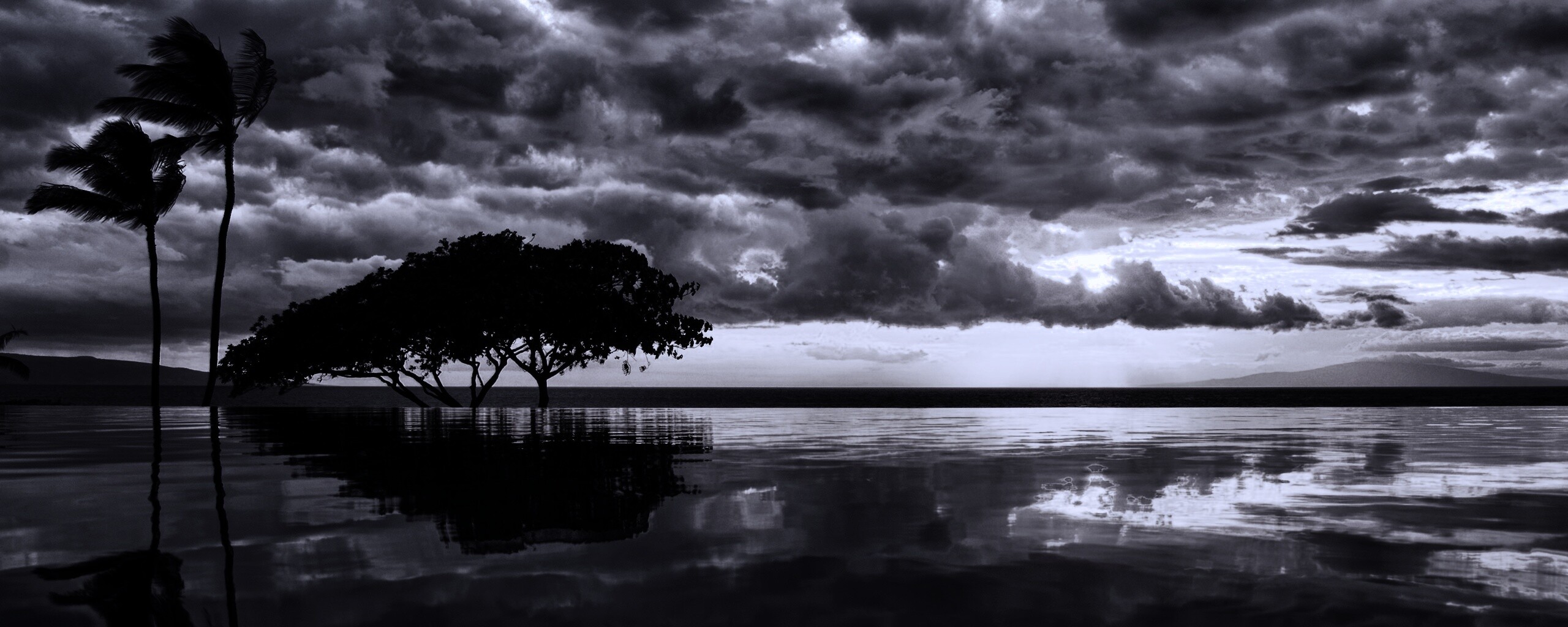 Восход над озером обои