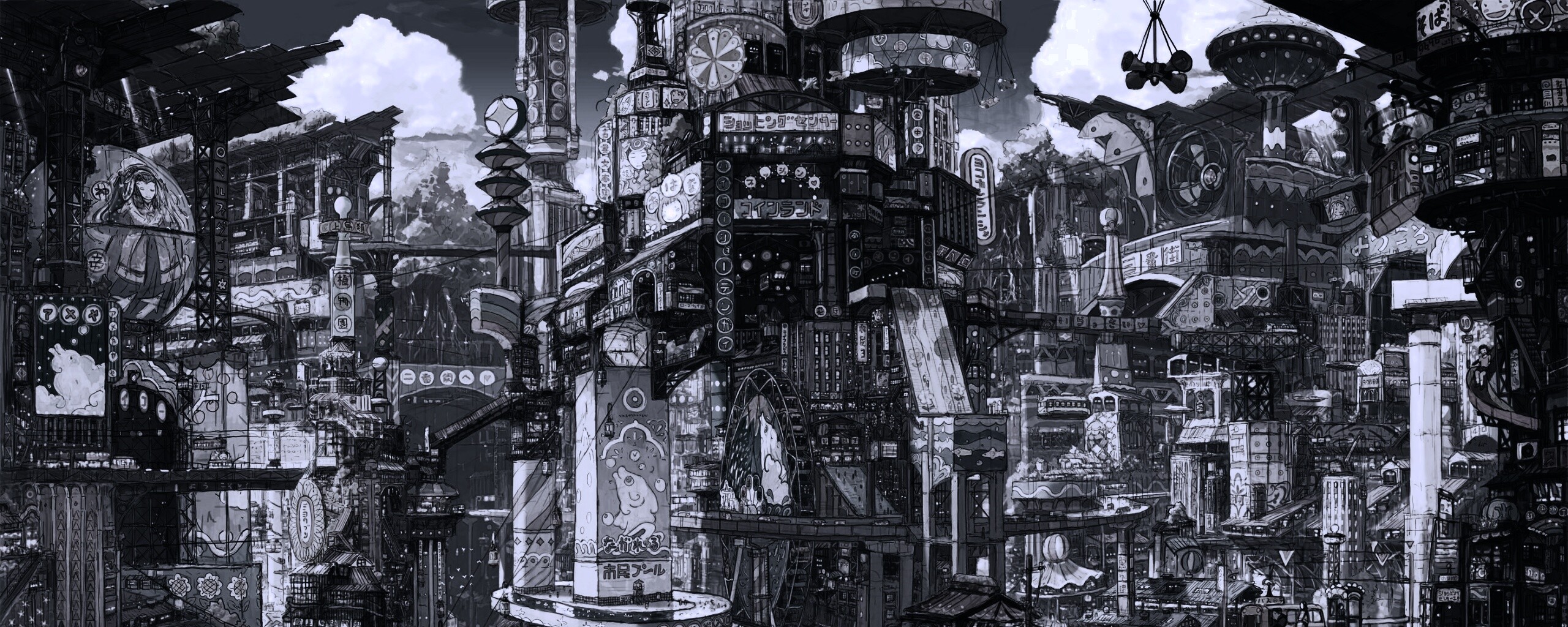 Город будущего обои