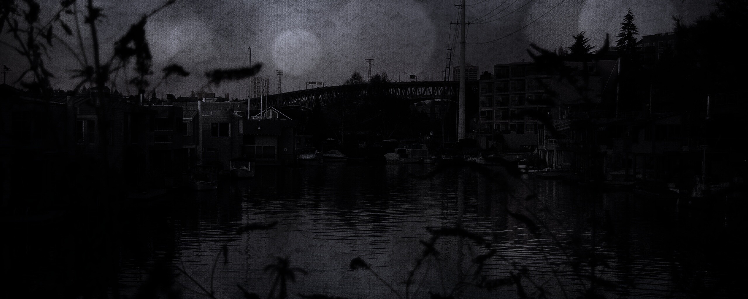 Городок на реке обои