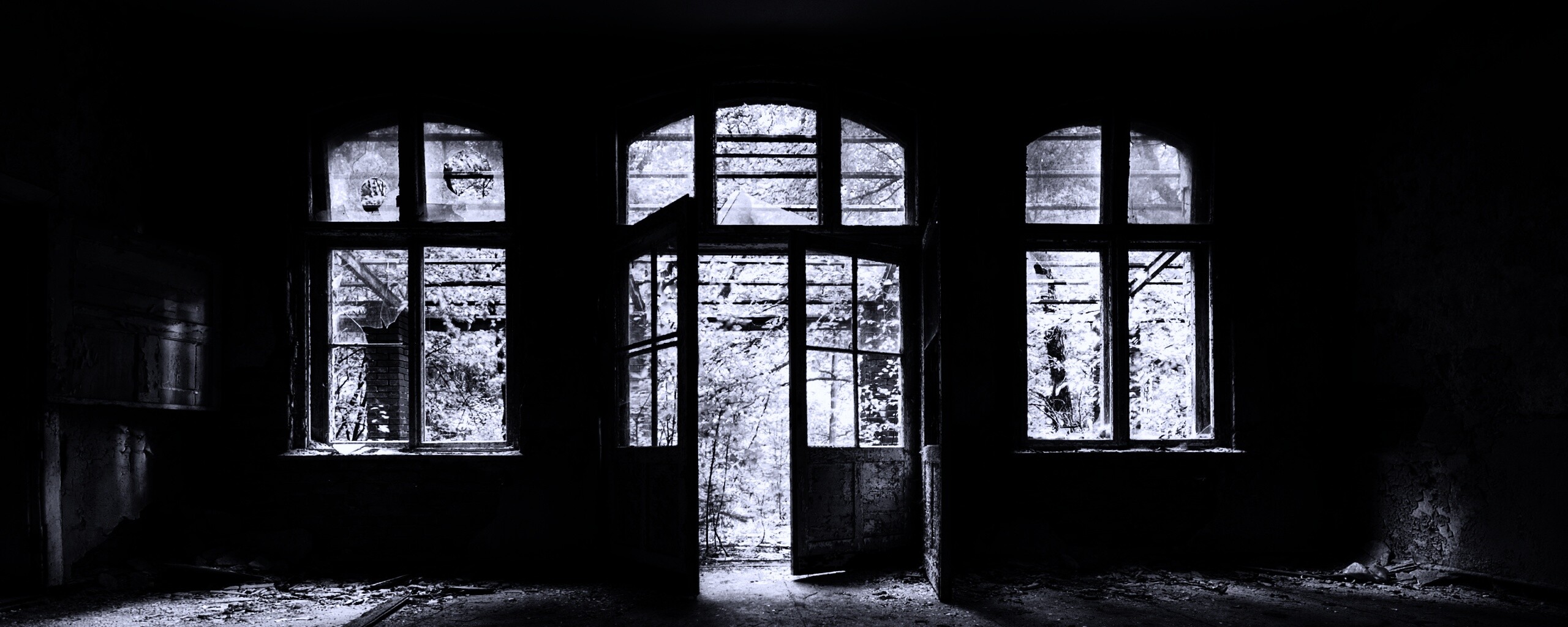 Комната в заброшенном здании обои